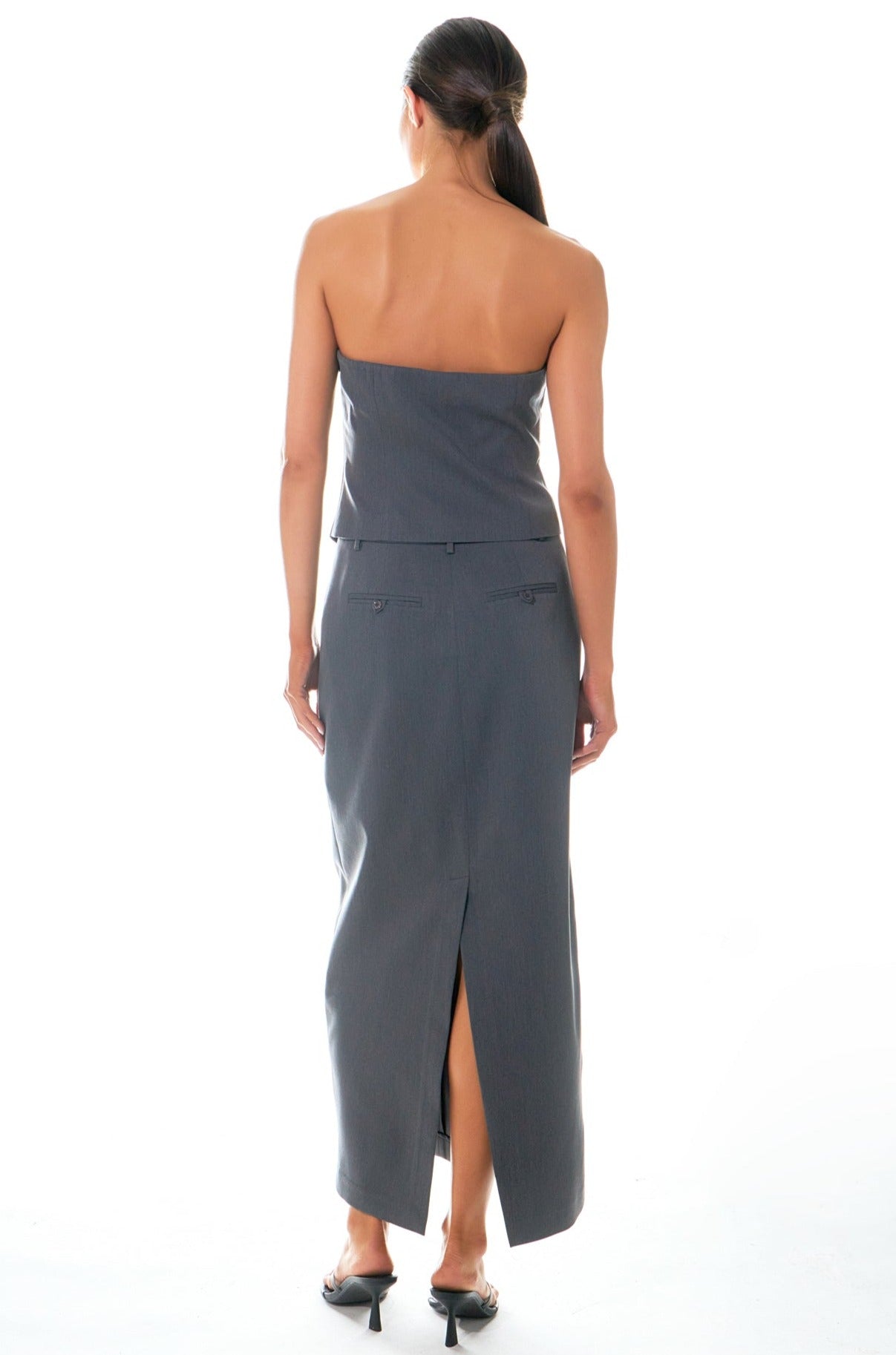 GREY LAB - Mid-Waisted Maxi Skirt - SKIRTS available at Objectrare