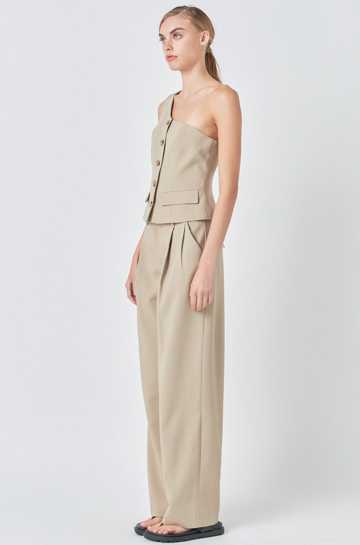 GREY LAB - Mid Waisted Long Trousers - PANTS available at Objectrare