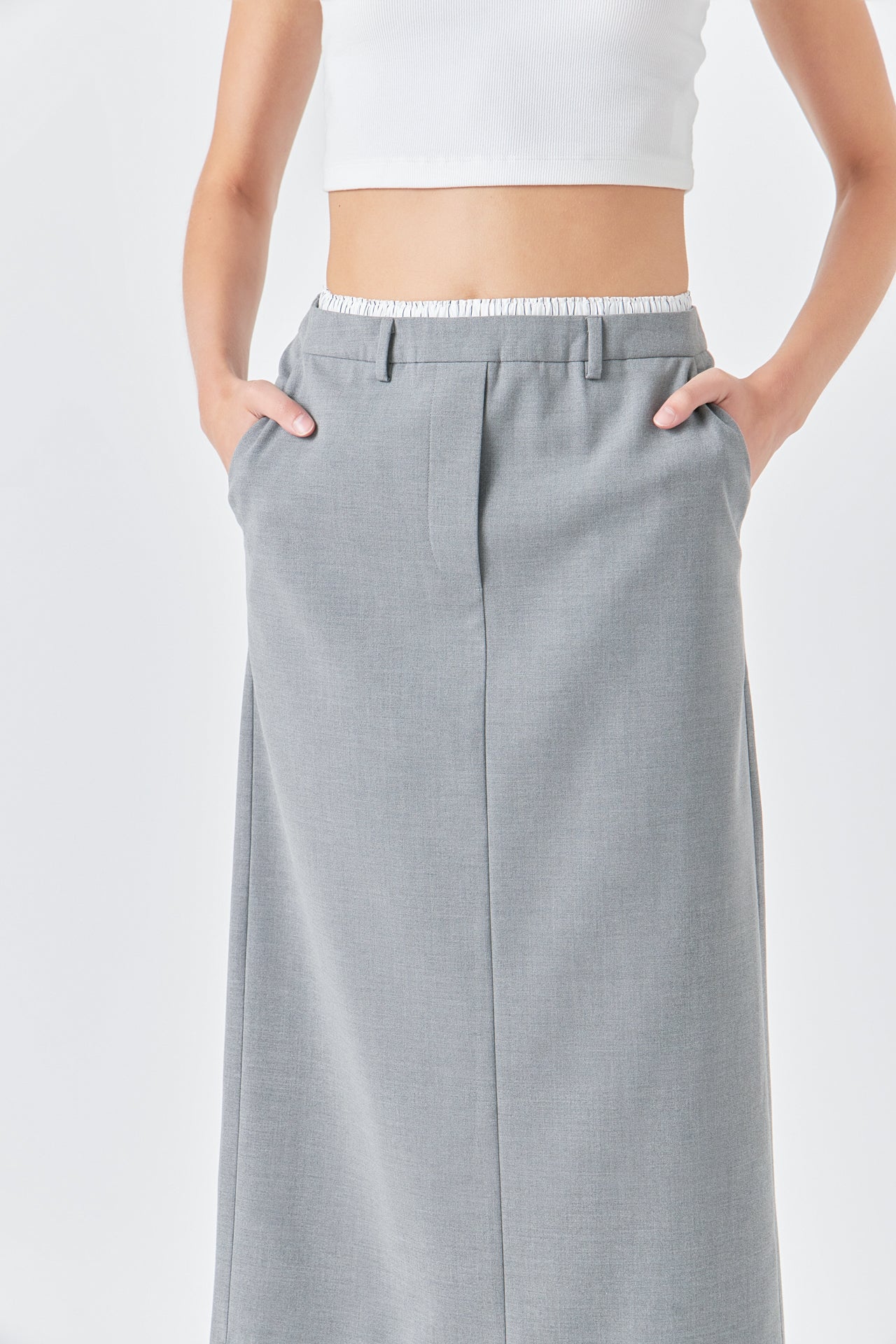 GREY LAB - Boxer Waist Maxi Skirt - SKIRTS available at Objectrare
