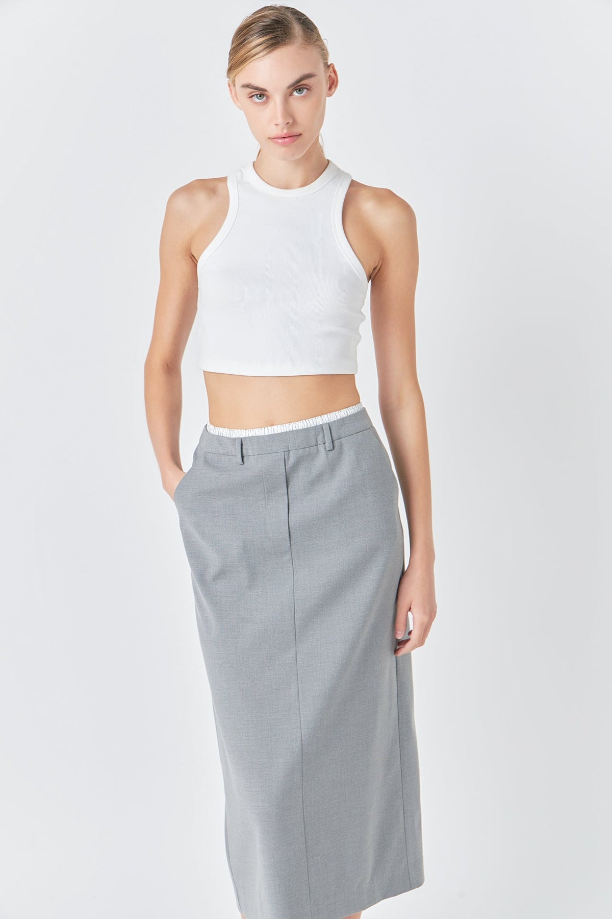 GREY LAB - Boxer Waist Maxi Skirt - SKIRTS available at Objectrare
