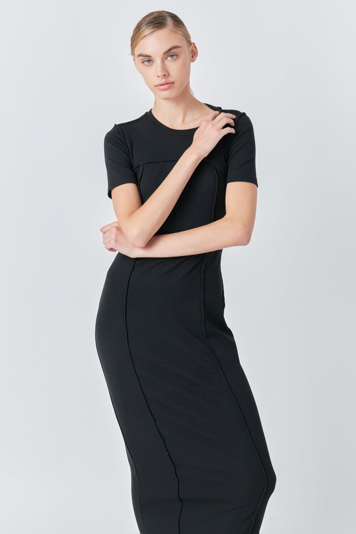 GREY LAB - Overlock Piping Knit Maxi Dress - DRESSES available at Objectrare