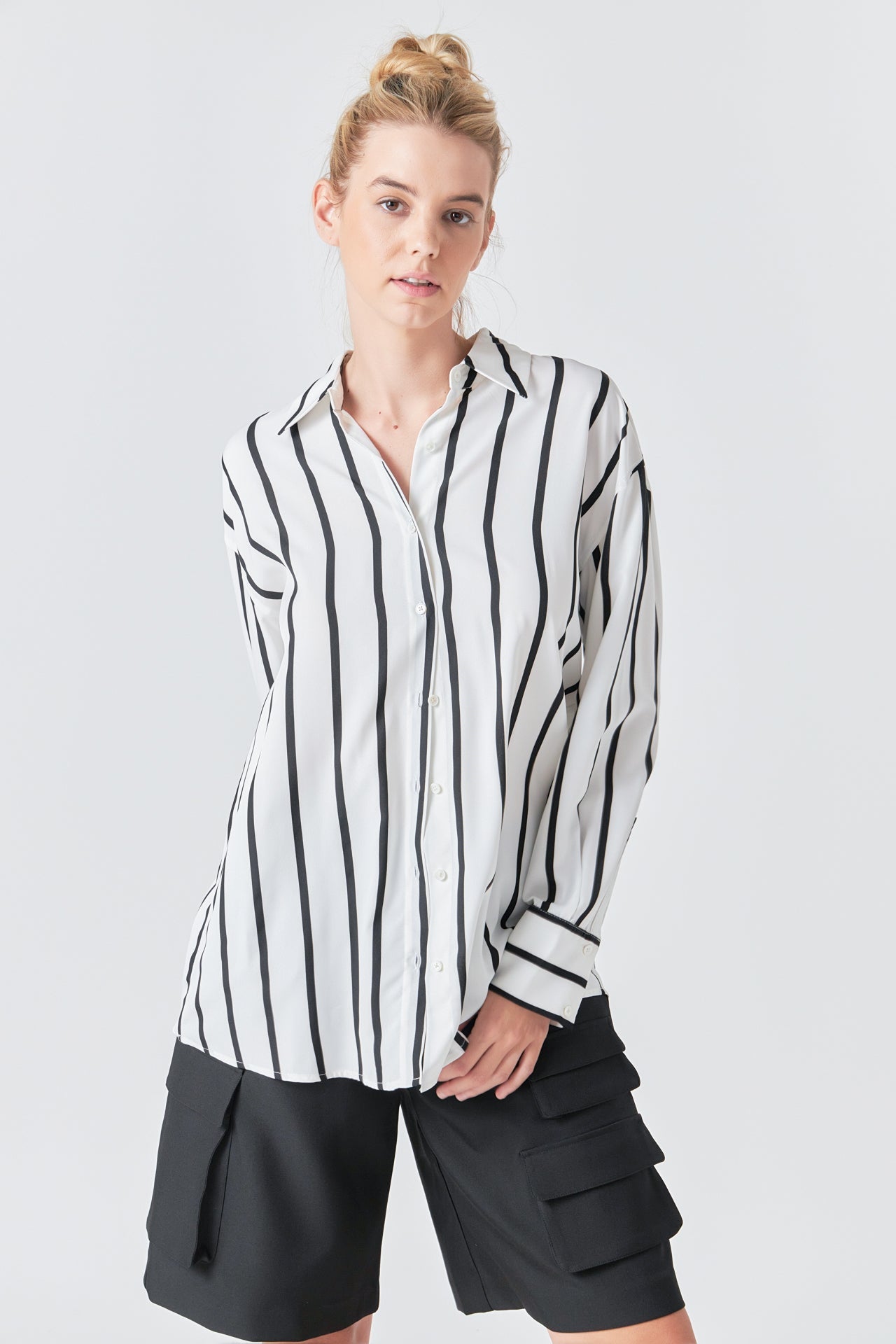 GREY LAB - Wide Stripe Shirt - TOPS available at Objectrare