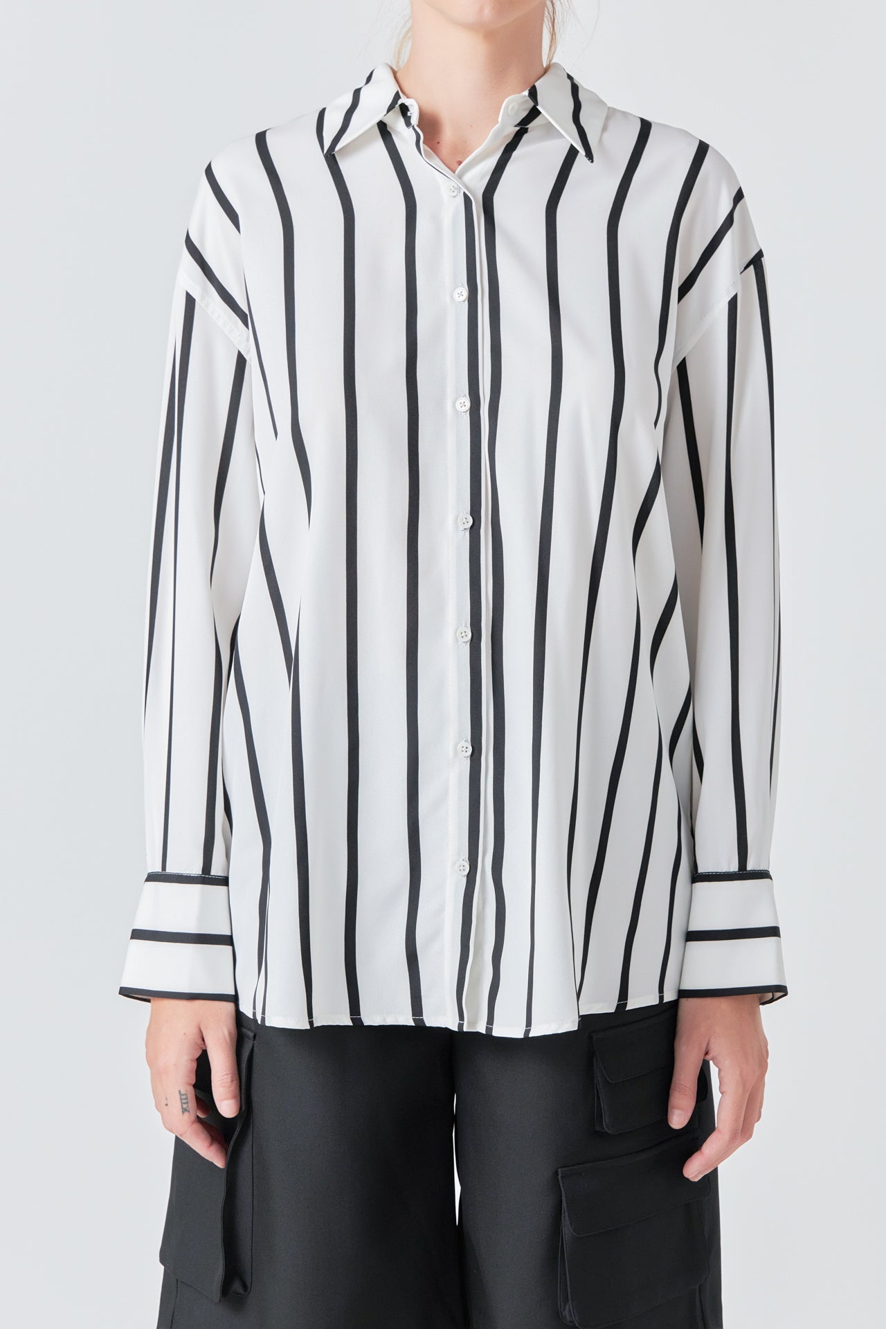 GREY LAB - Wide Stripe Shirt - TOPS available at Objectrare