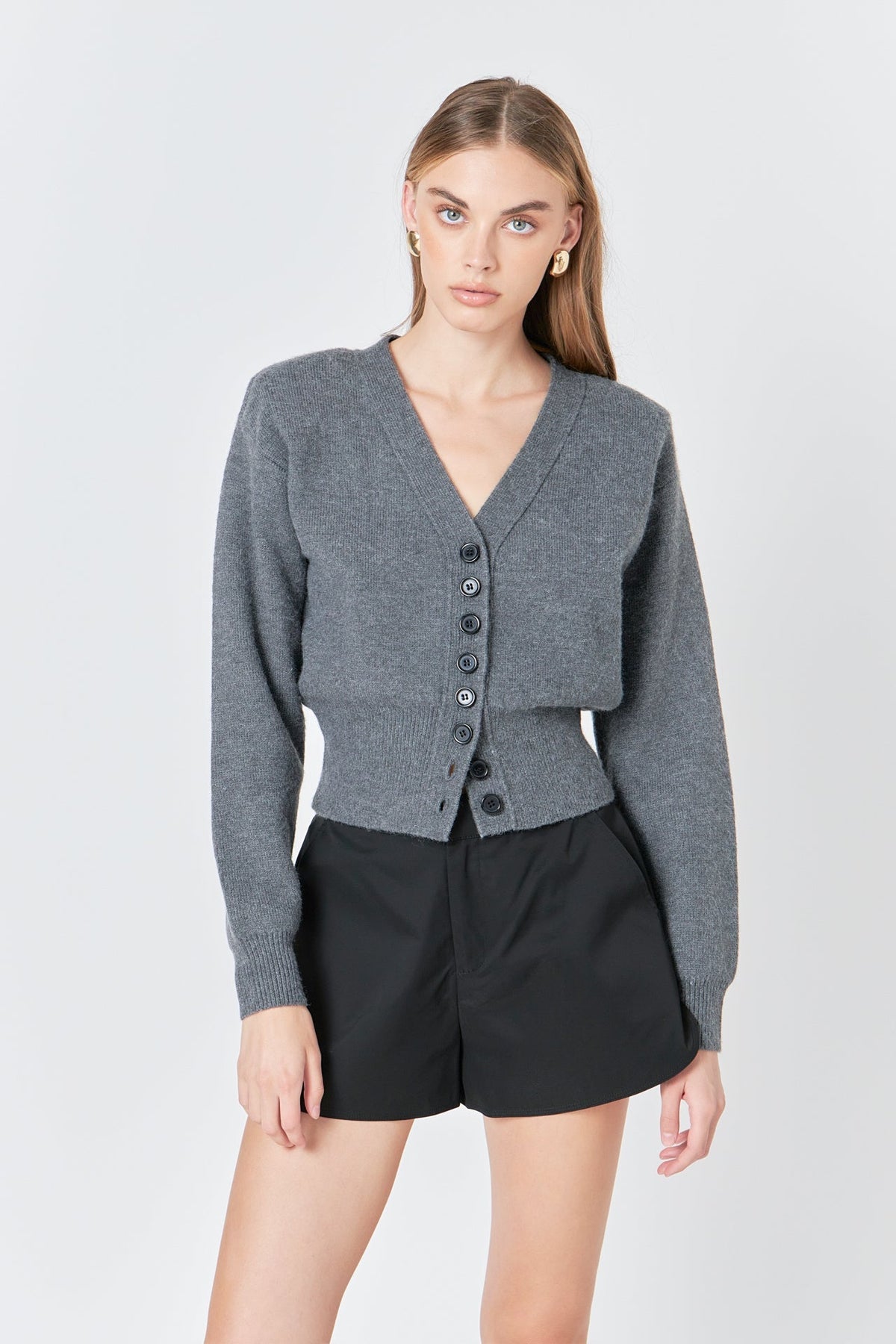 GREY LAB - High Waisted Nylon Shorts - SHORTS available at Objectrare