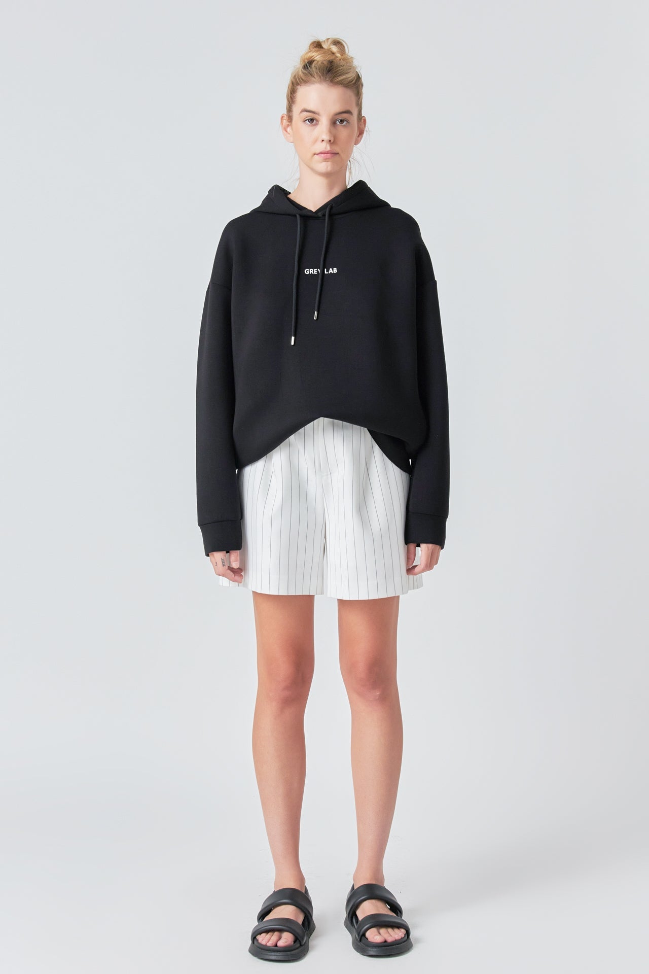 GREY LAB - Pinstriped Shorts - SHORTS available at Objectrare