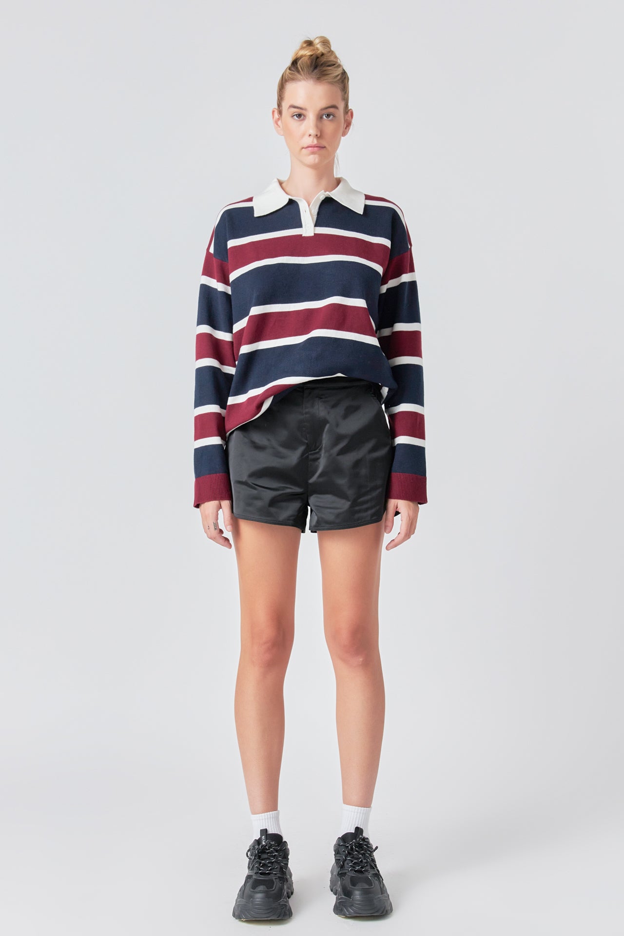 GREY LAB - Striped Polo Knit Shirt - SWEATERS & KNITS available at Objectrare