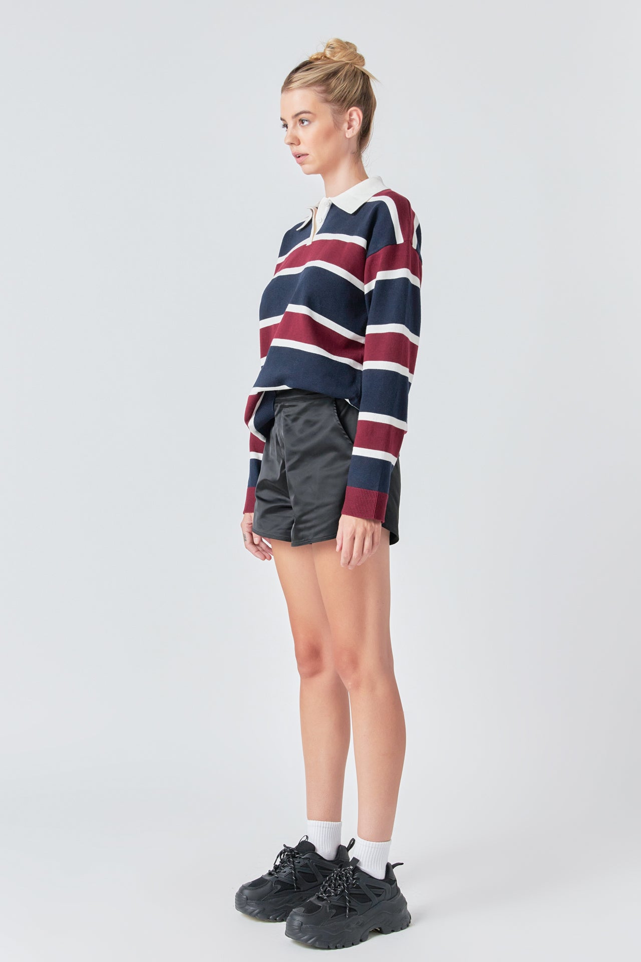 GREY LAB - Striped Polo Knit Shirt - SWEATERS & KNITS available at Objectrare