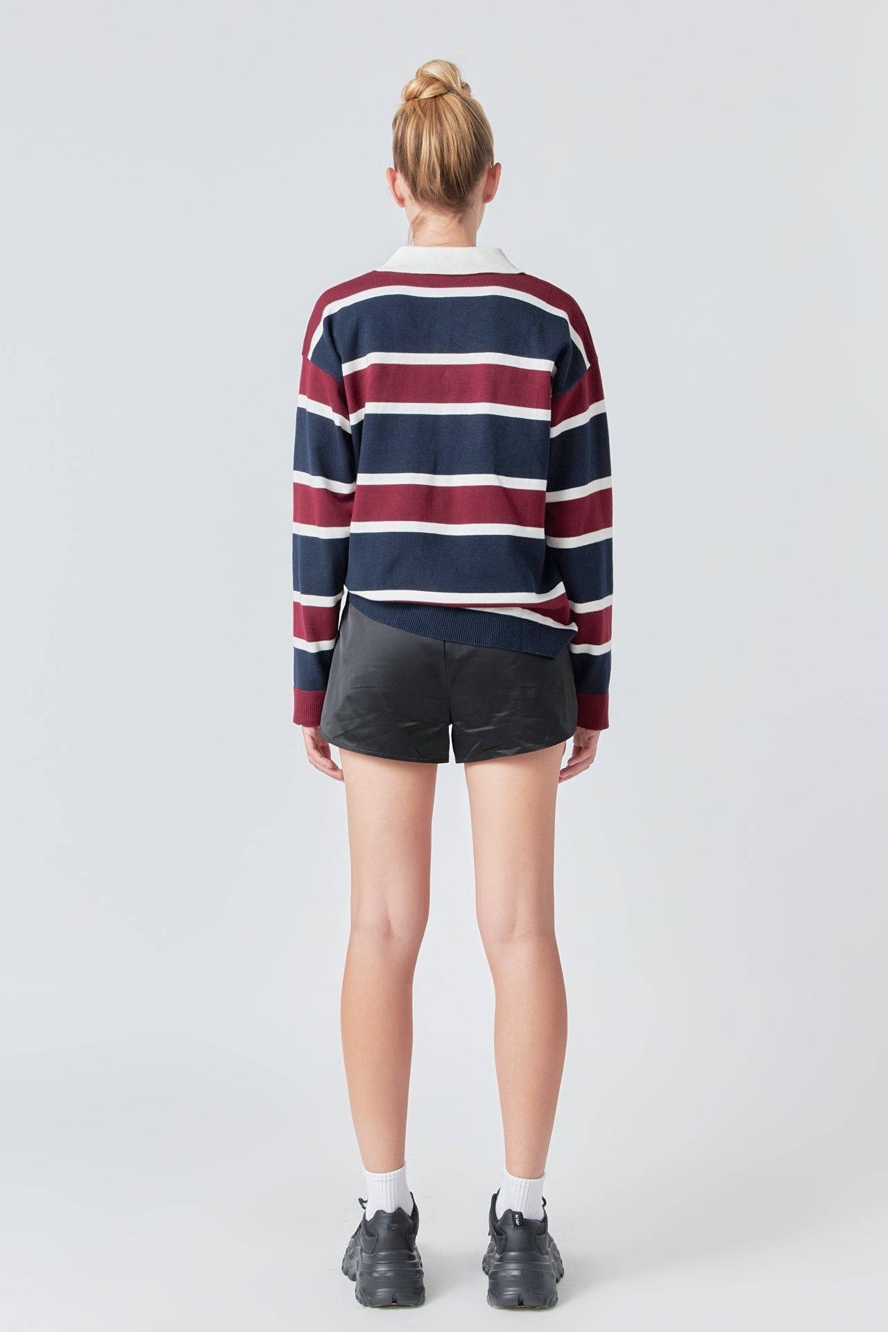 GREY LAB - Striped Polo Knit Shirt - SWEATERS & KNITS available at Objectrare