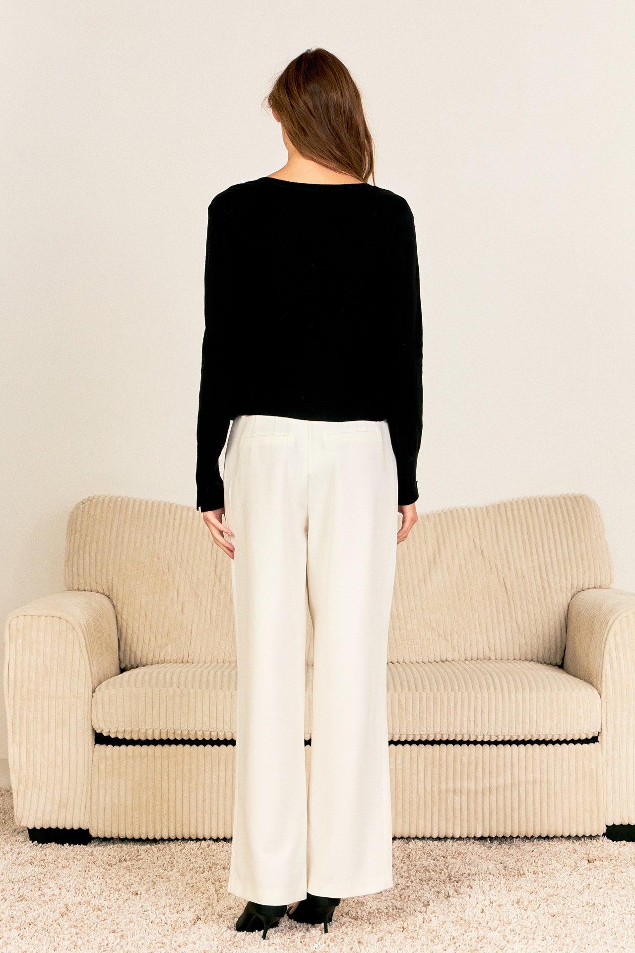 ENDLESS ROSE - Wide Leg High Waisted Trouser - PANTS available at Objectrare