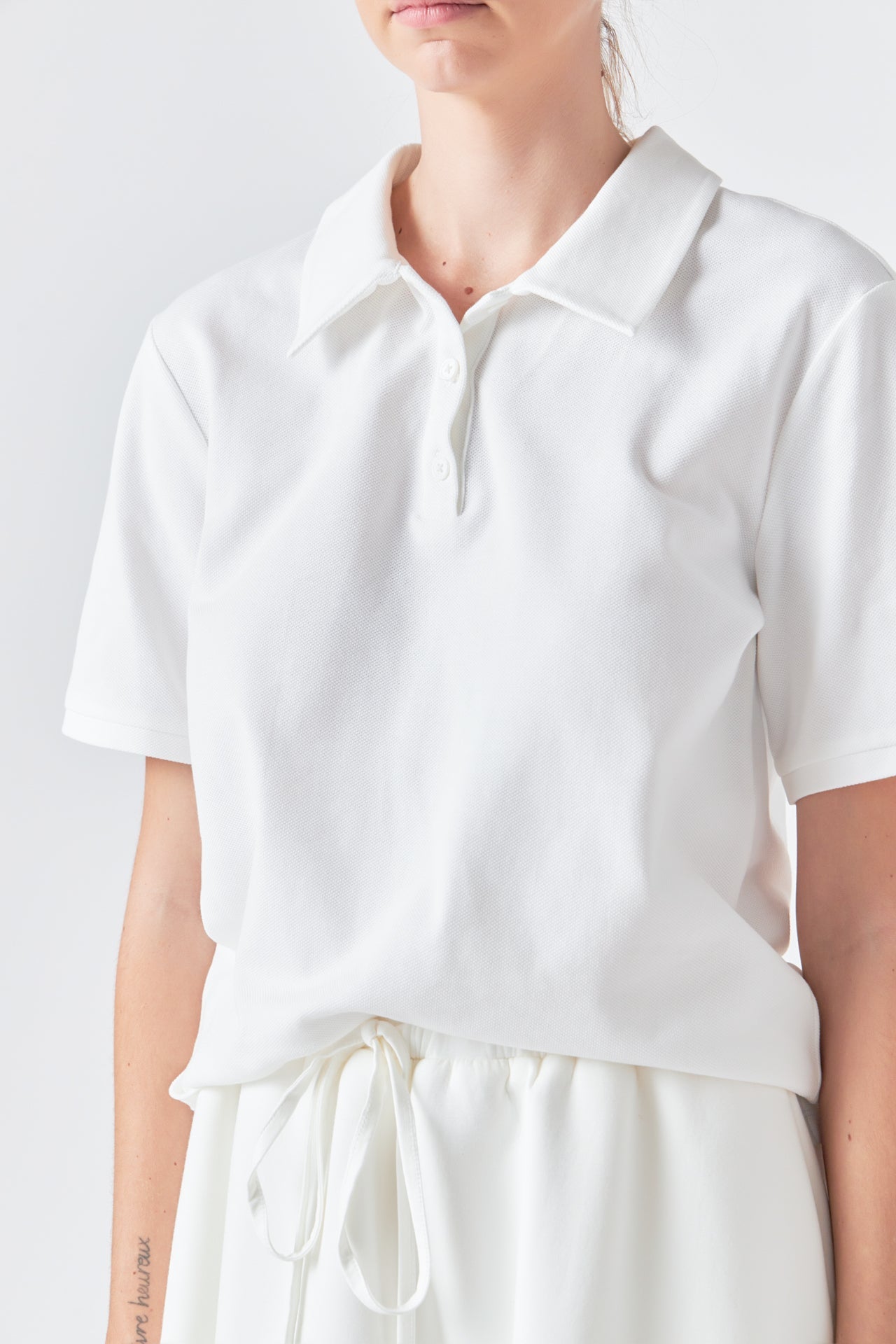 GREY LAB - Pique Polo Shirt - SHIRTS & BLOUSES available at Objectrare