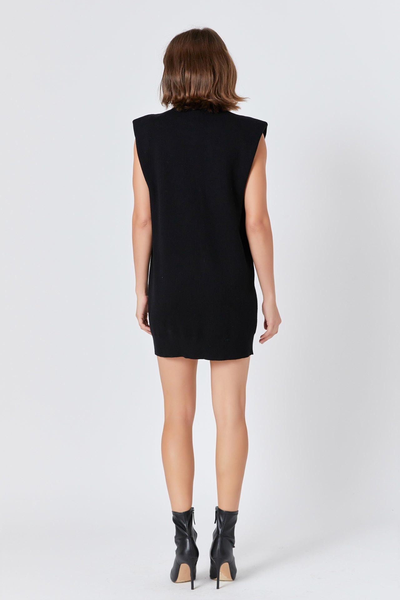ENDLESS ROSE - Mock Neck Sleeveless Knit Mini Dress - DRESSES available at Objectrare