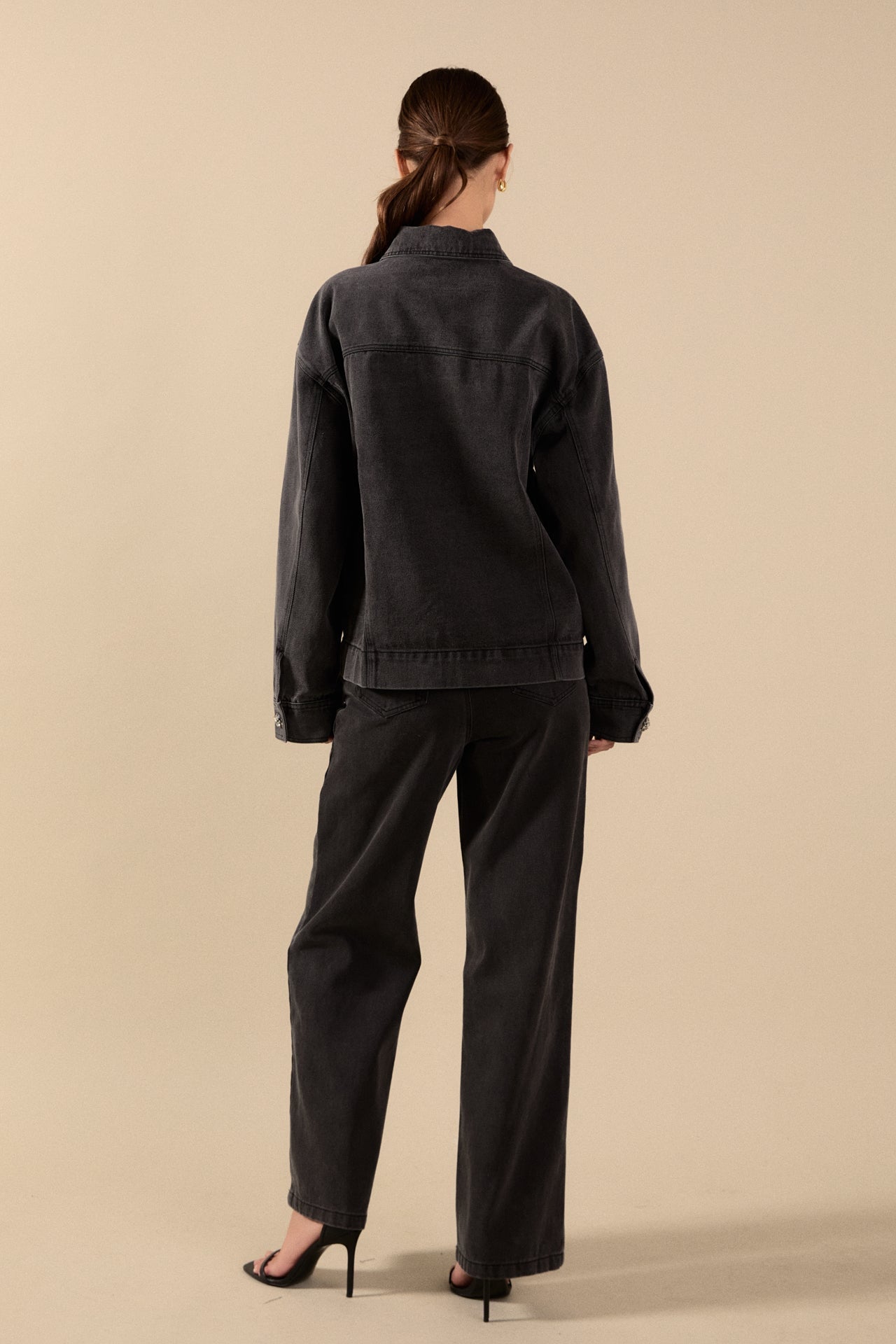 ENDLESS ROSE - Denim Jacket with Pockets - JACKETS available at Objectrare