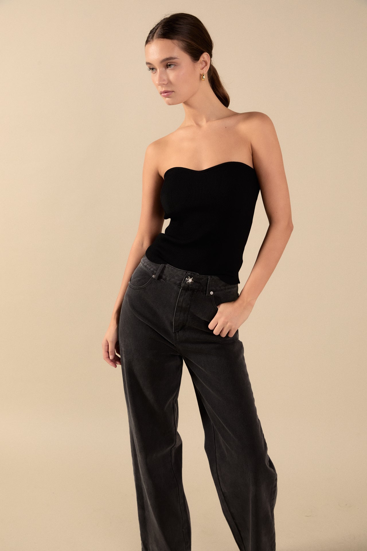 ENDLESS ROSE - Wide Leg High Waisted Jeans - PANTS available at Objectrare