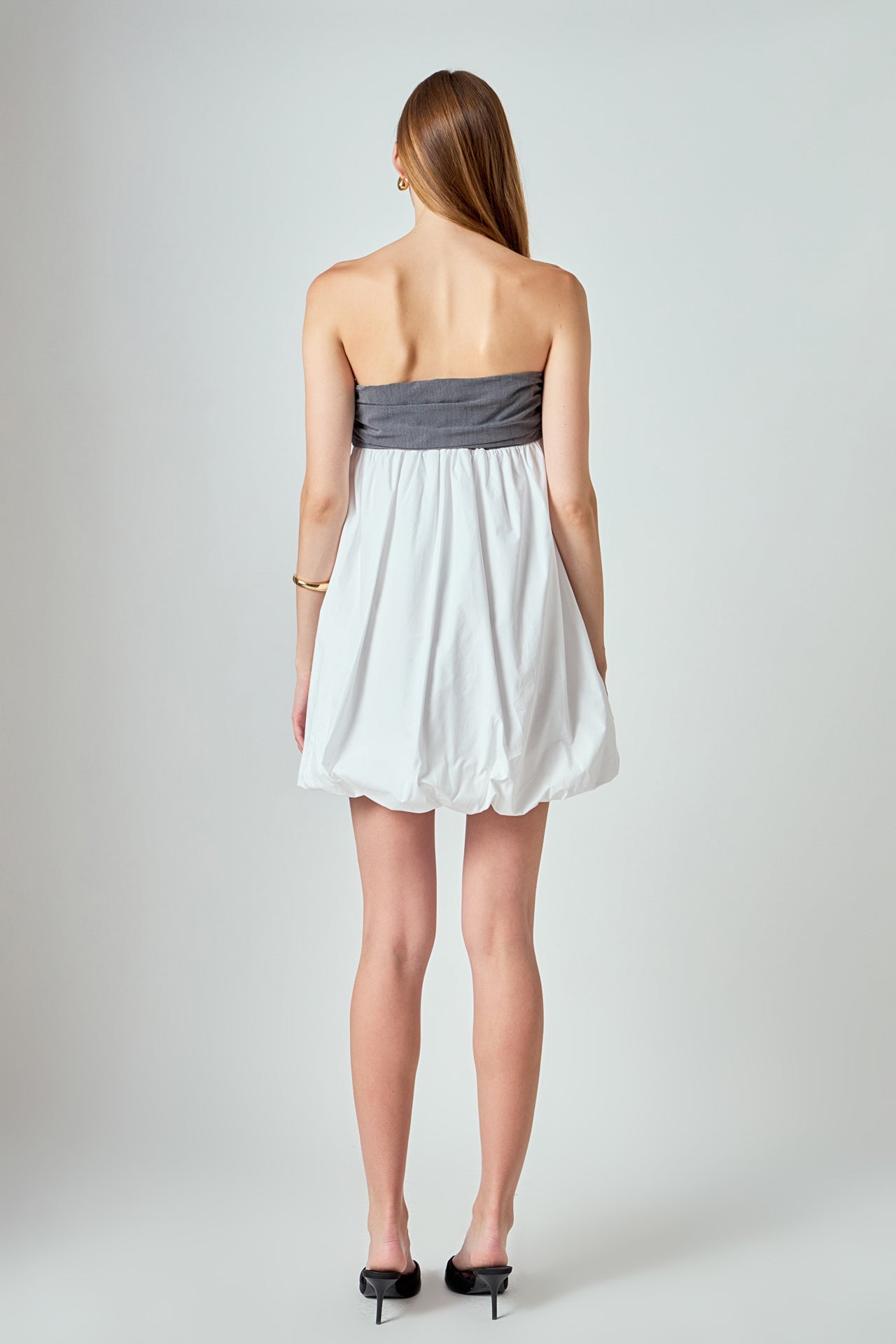 GREY LAB - Strapless Balloon Mini Dress - DRESSES available at Objectrare