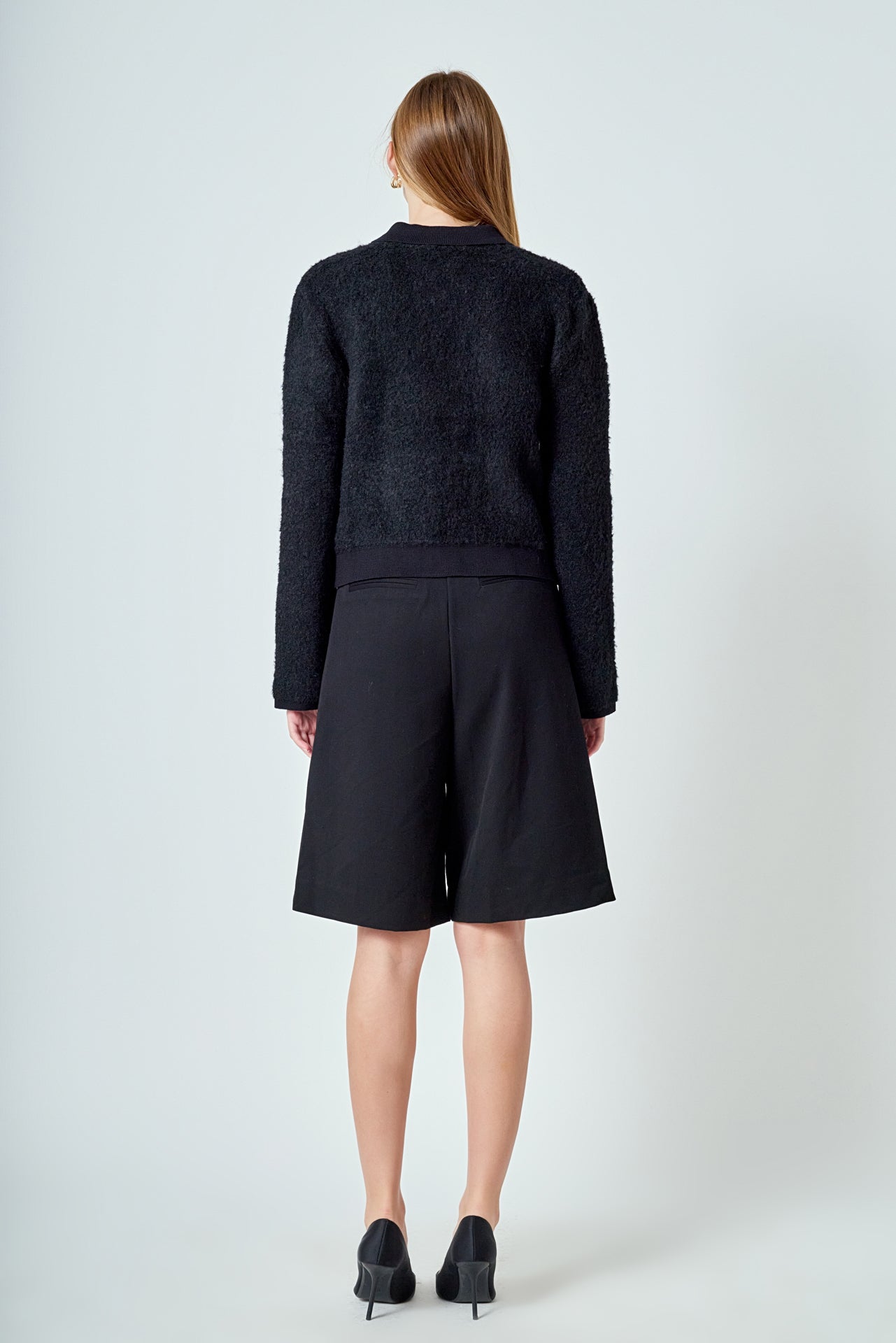 ENDLESS ROSE - Collared Button Up Cardigan - SWEATERS & KNITS available at Objectrare