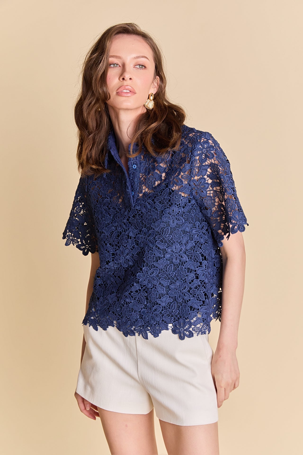 ENDLESS ROSE - Lace Collared Top - TOPS available at Objectrare