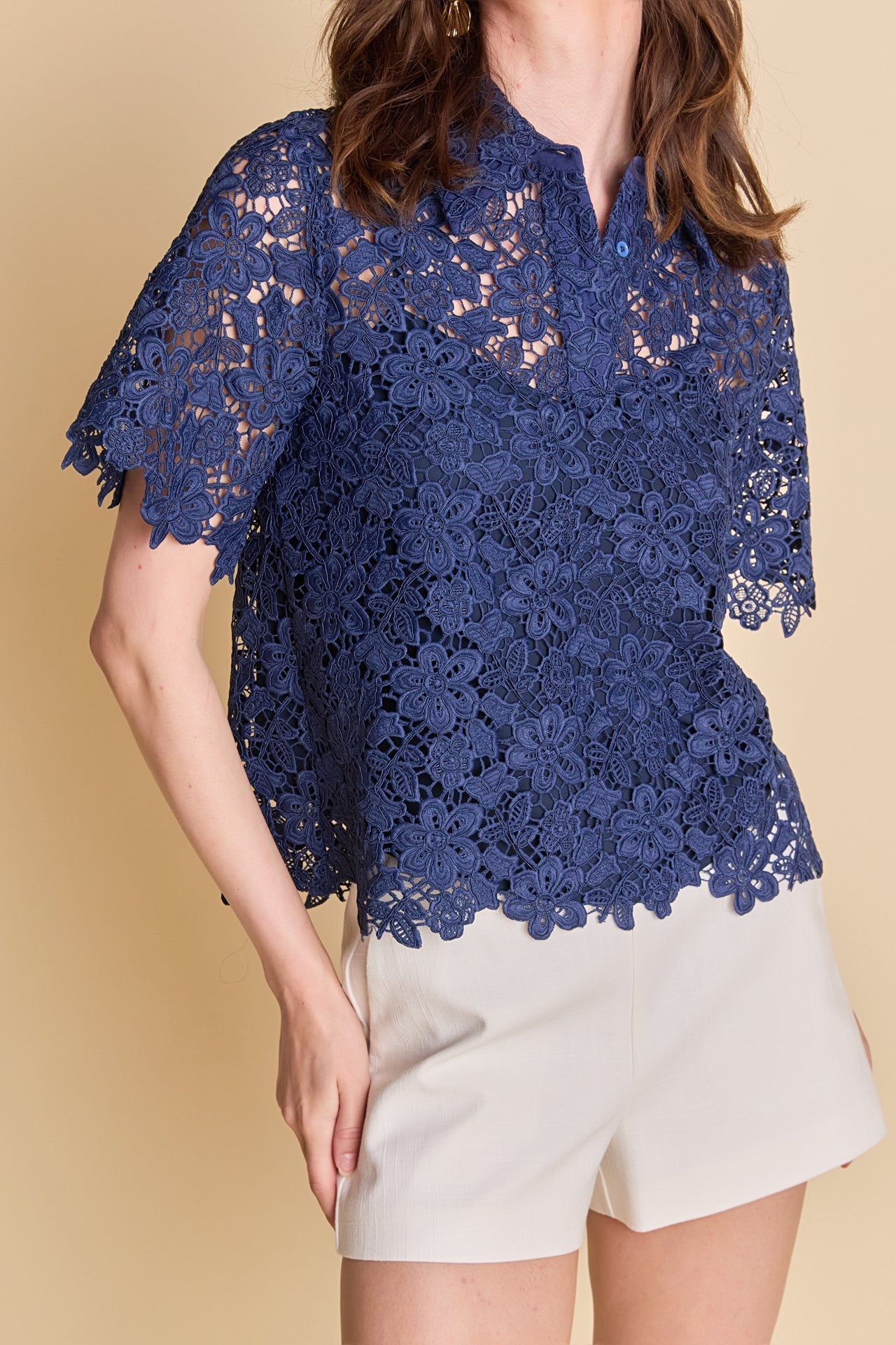 ENDLESS ROSE - Lace Collared Top - TOPS available at Objectrare