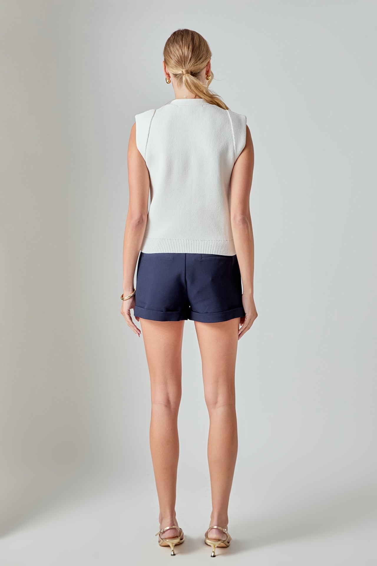 ENDLESS ROSE - Button-Up Sweater Vest - TOPS available at Objectrare