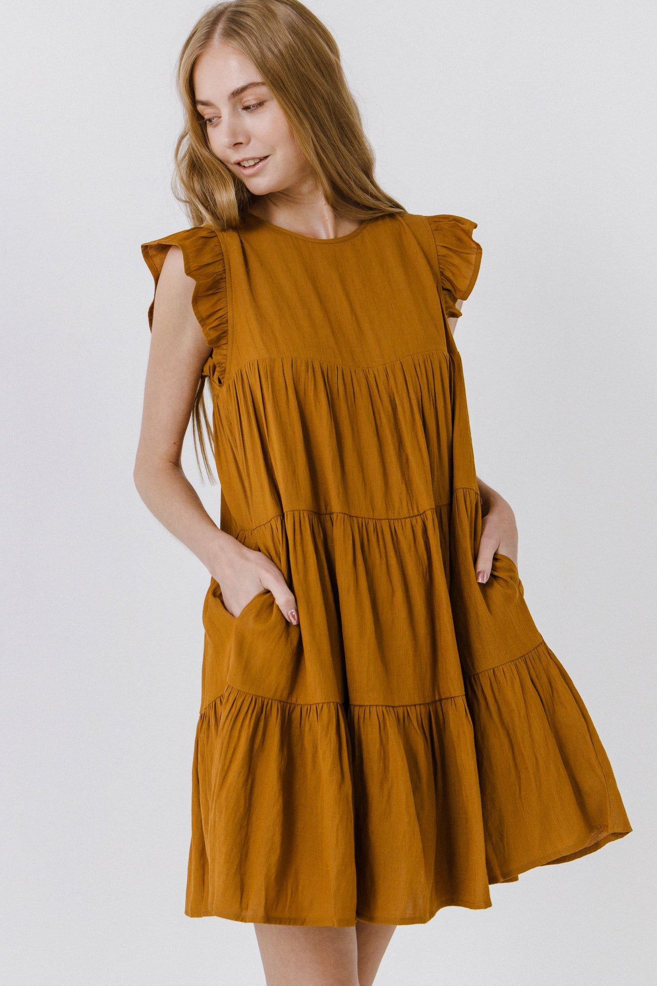 ENGLISH FACTORY - Sleeveless Ruffled Tiered Dress - DRESSES available at Objectrare