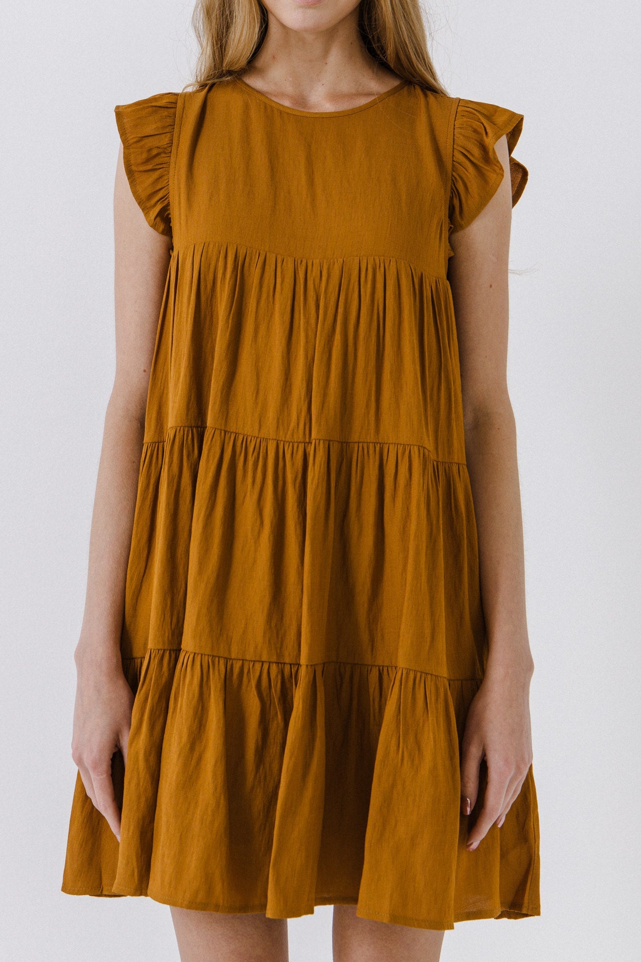 ENGLISH FACTORY - Sleeveless Ruffled Tiered Dress - DRESSES available at Objectrare