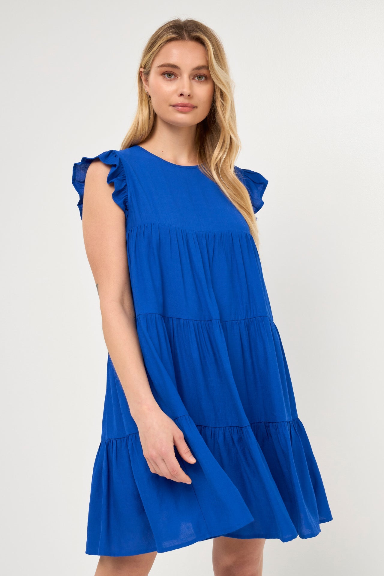 ENGLISH FACTORY - Sleeveless Ruffled Tiered Dress - DRESSES available at Objectrare