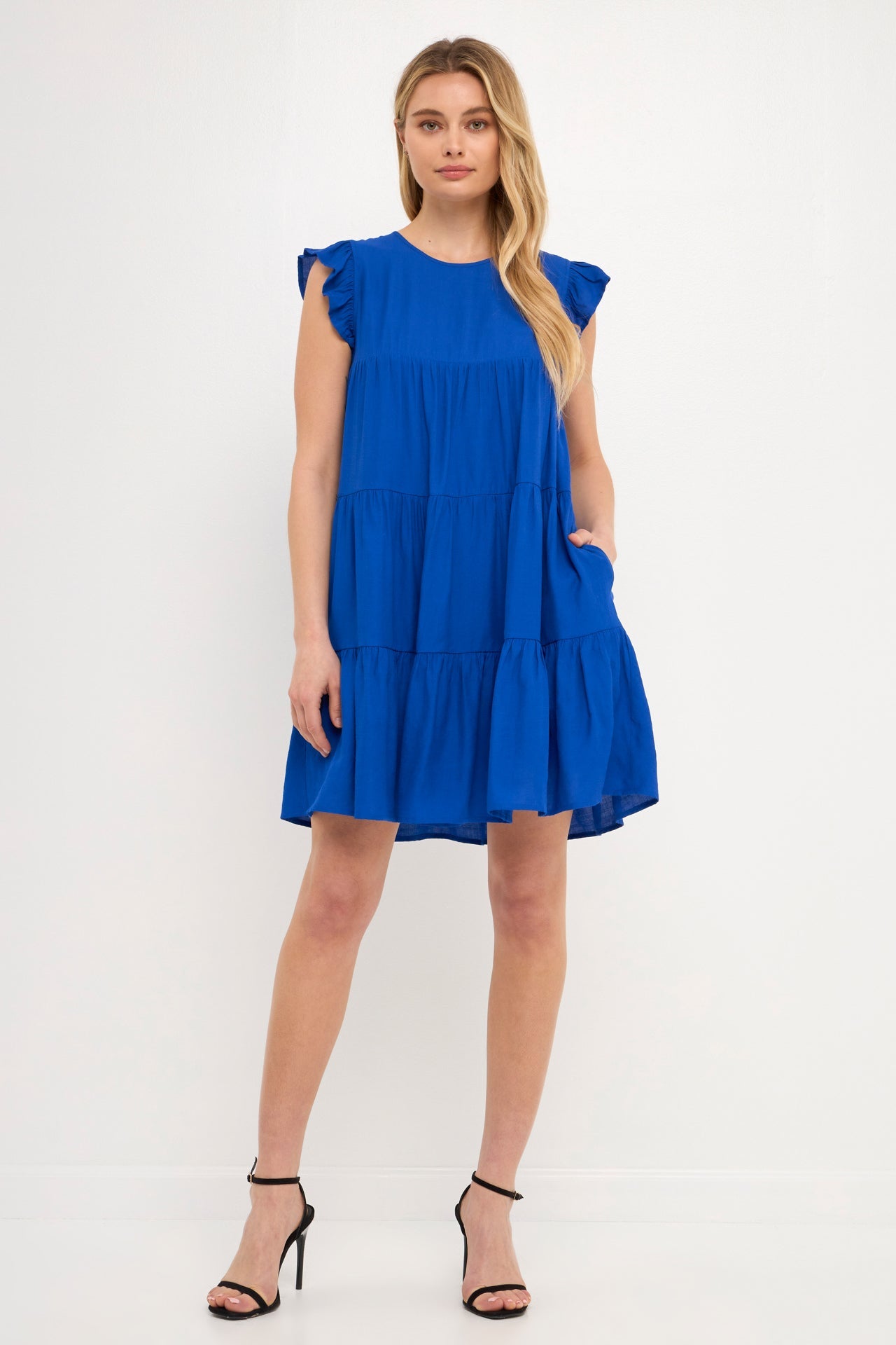 ENGLISH FACTORY - Sleeveless Ruffled Tiered Dress - DRESSES available at Objectrare