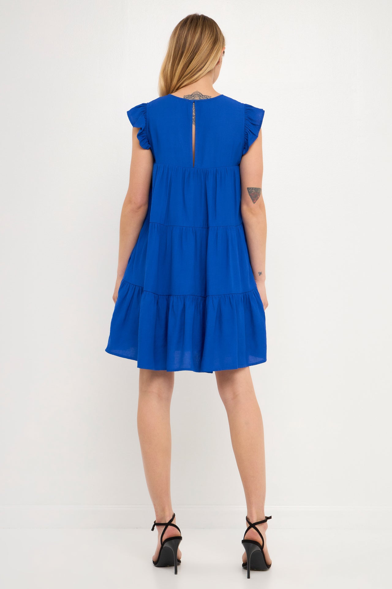 ENGLISH FACTORY - Sleeveless Ruffled Tiered Dress - DRESSES available at Objectrare