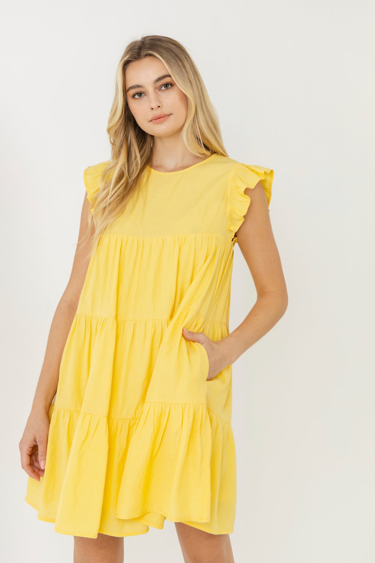ENGLISH FACTORY - Sleeveless Ruffled Tiered Dress - DRESSES available at Objectrare