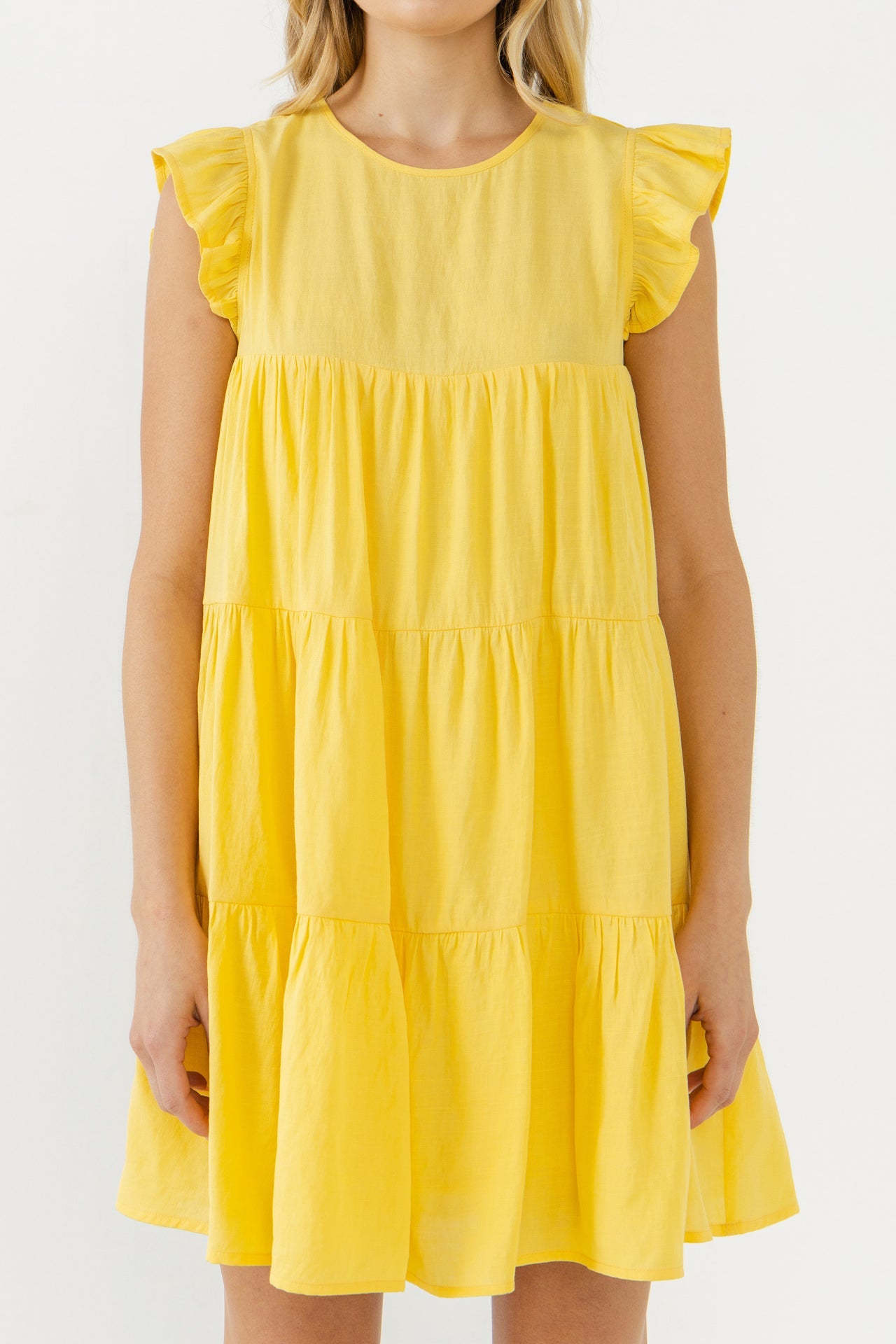 ENGLISH FACTORY - Sleeveless Ruffled Tiered Dress - DRESSES available at Objectrare