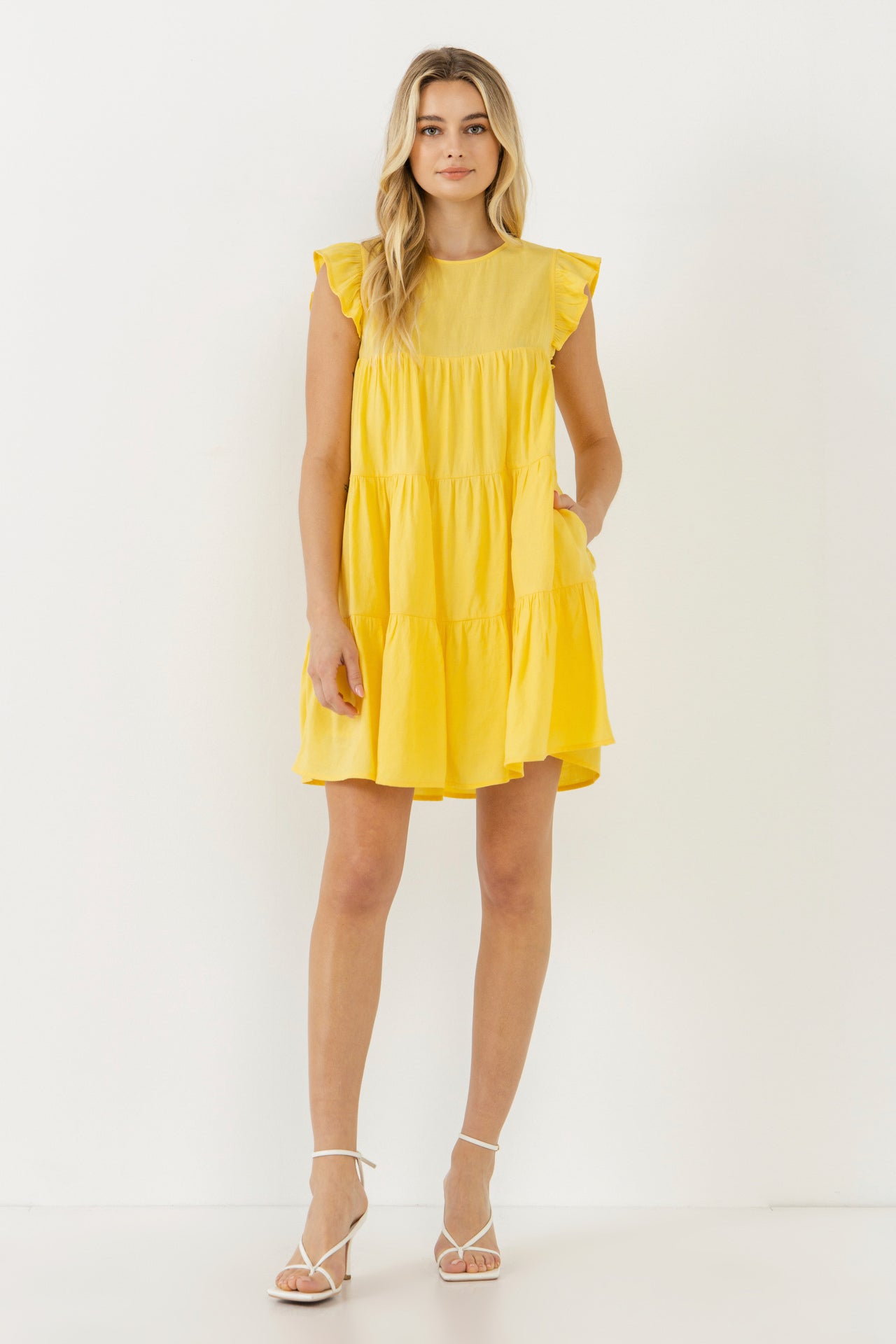 ENGLISH FACTORY - Sleeveless Ruffled Tiered Dress - DRESSES available at Objectrare