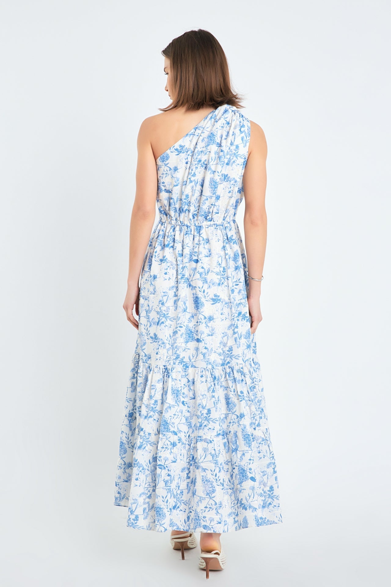 ENGLISH FACTORY - Digital Print Floral One Shoulder Maxi Dress - DRESSES available at Objectrare