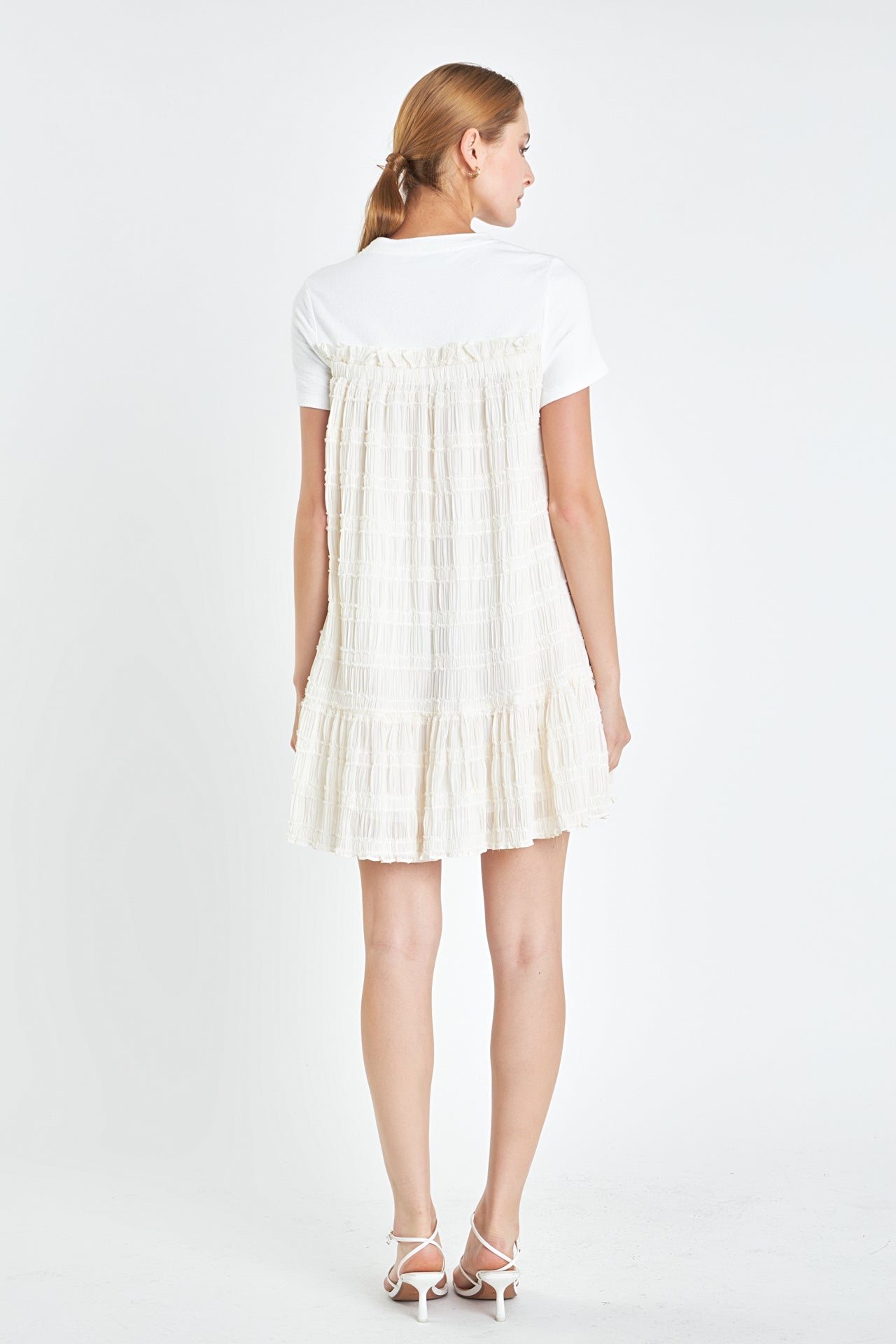 ENGLISH FACTORY - Ruched chiffon T-shirt Dress - DRESSES available at Objectrare