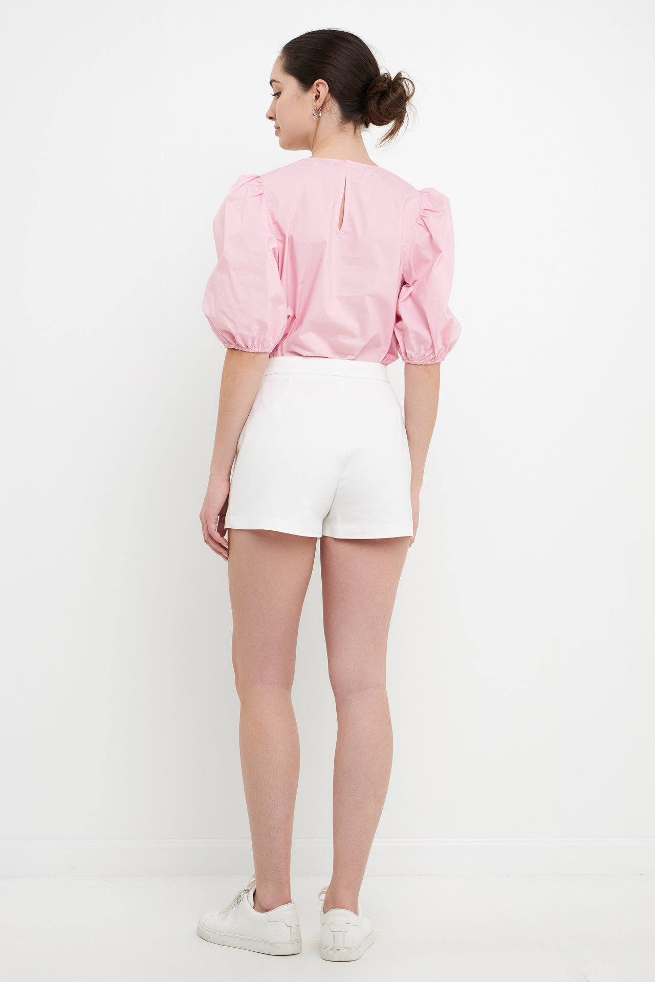 ENGLISH FACTORY - Poplin Puff Sleeve Top - TOPS available at Objectrare