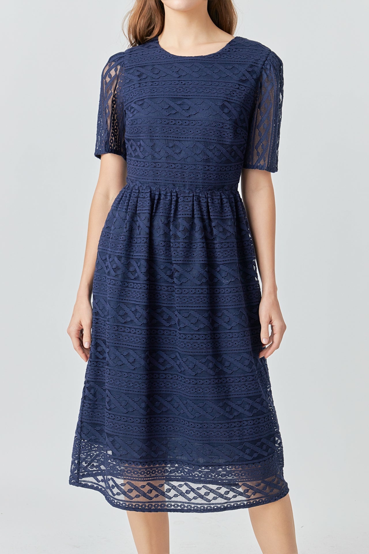 ENDLESS ROSE - Lace Midi Dress - DRESSES available at Objectrare