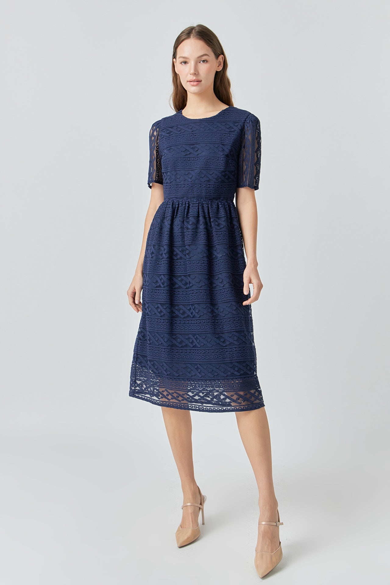 ENDLESS ROSE - Lace Midi Dress - DRESSES available at Objectrare