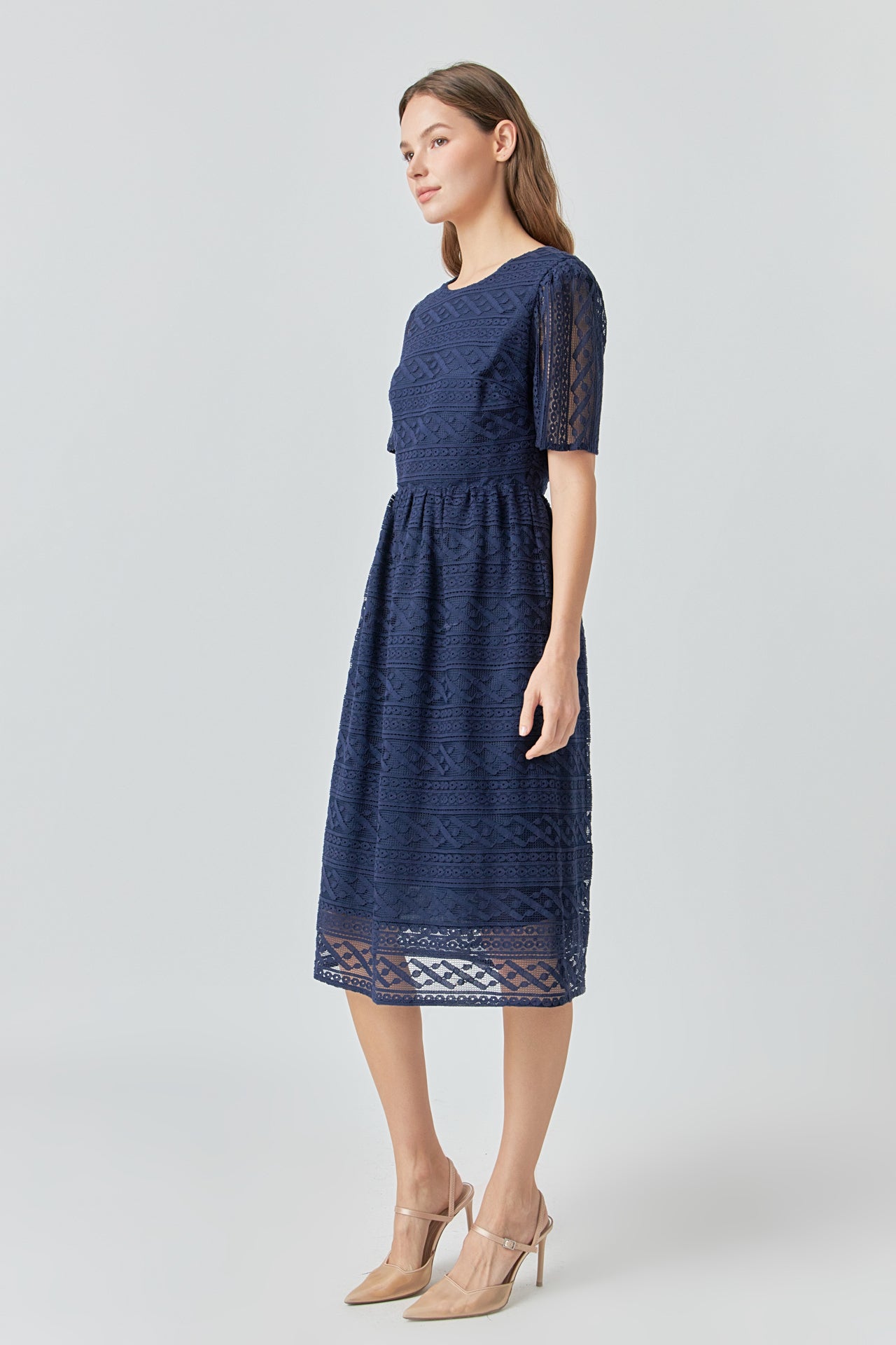 ENDLESS ROSE - Lace Midi Dress - DRESSES available at Objectrare