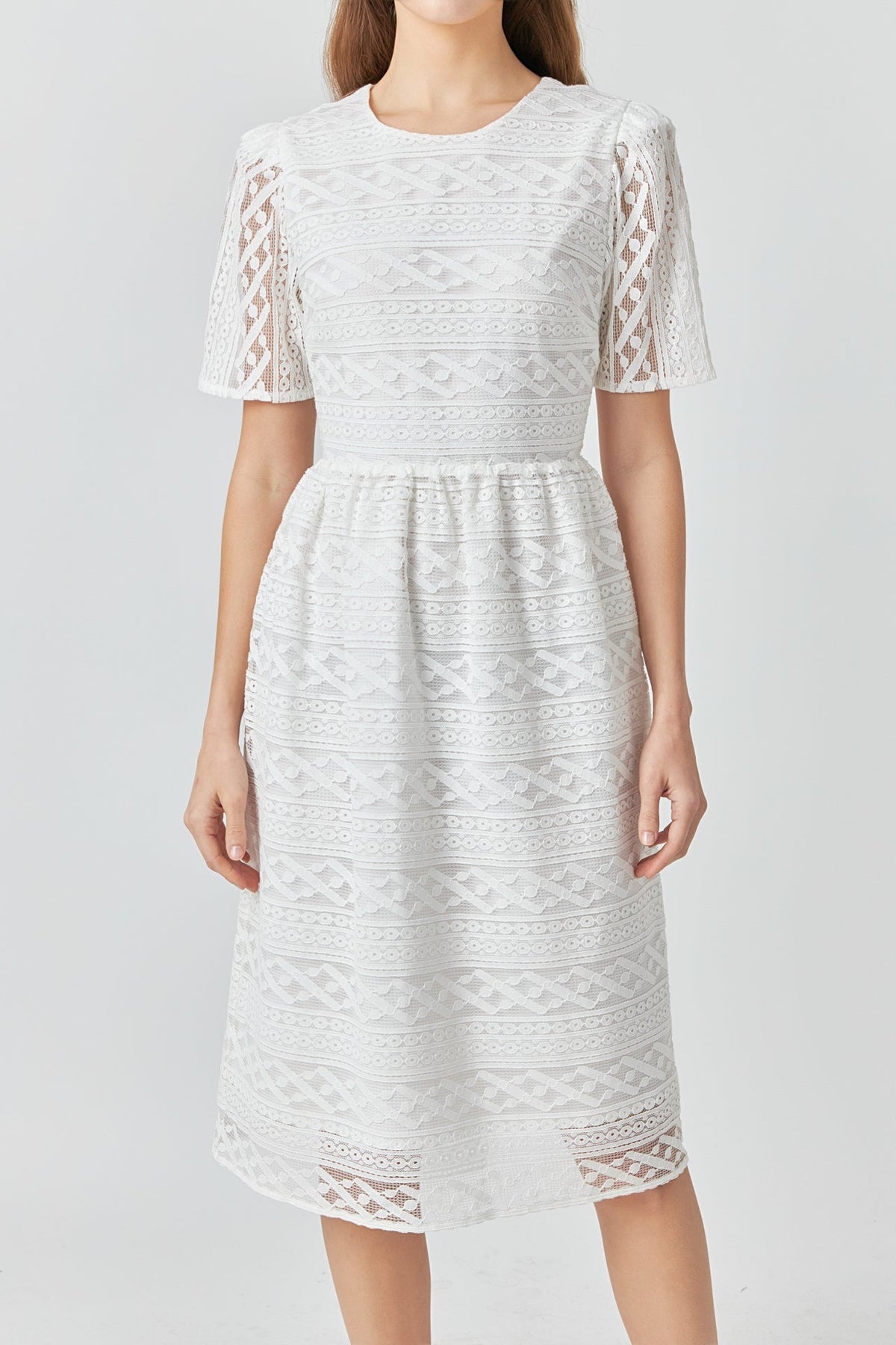 ENDLESS ROSE - Lace Midi Dress - DRESSES available at Objectrare