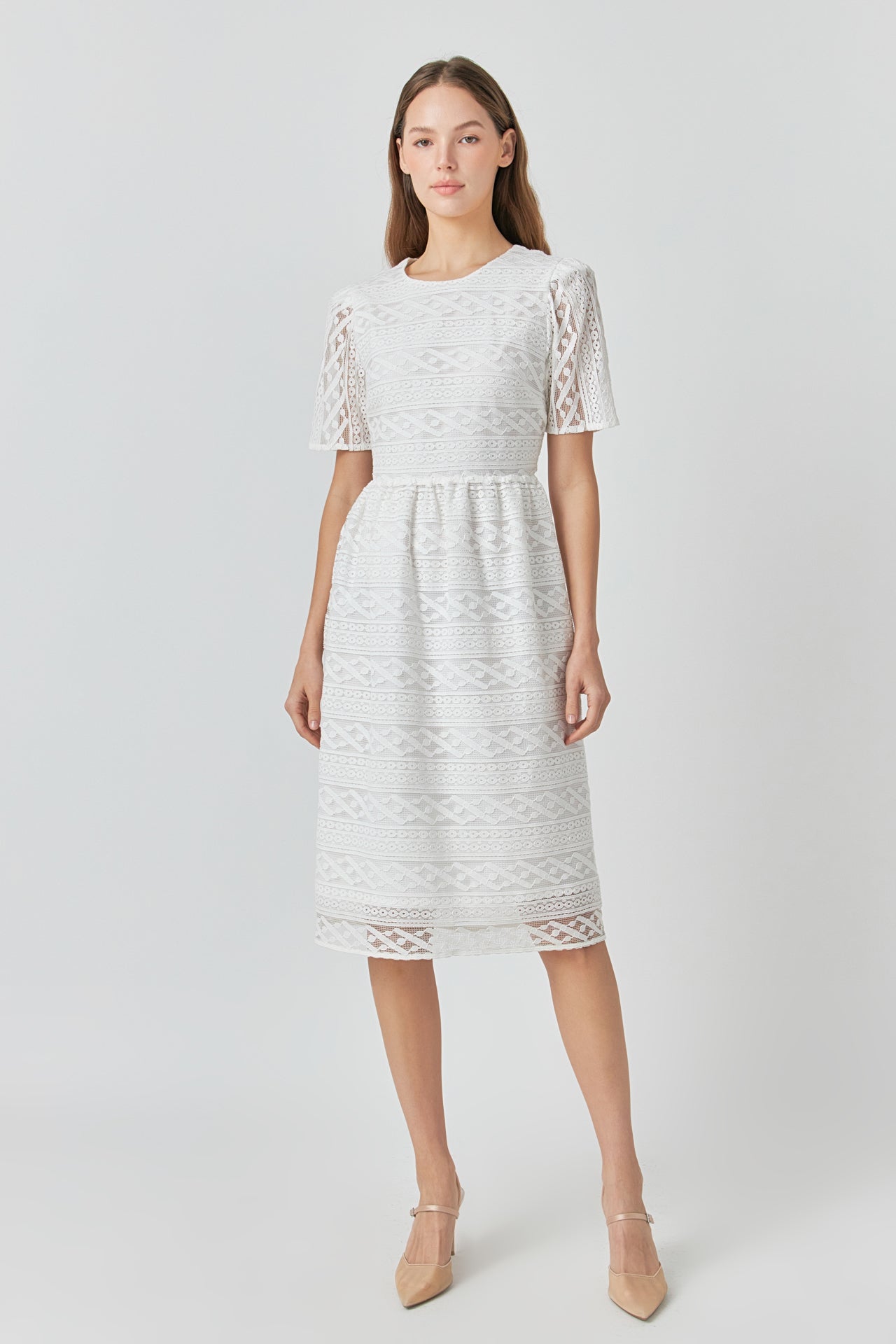 ENDLESS ROSE - Lace Midi Dress - DRESSES available at Objectrare