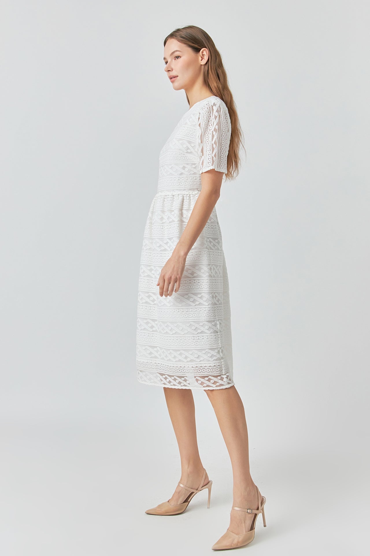 ENDLESS ROSE - Lace Midi Dress - DRESSES available at Objectrare
