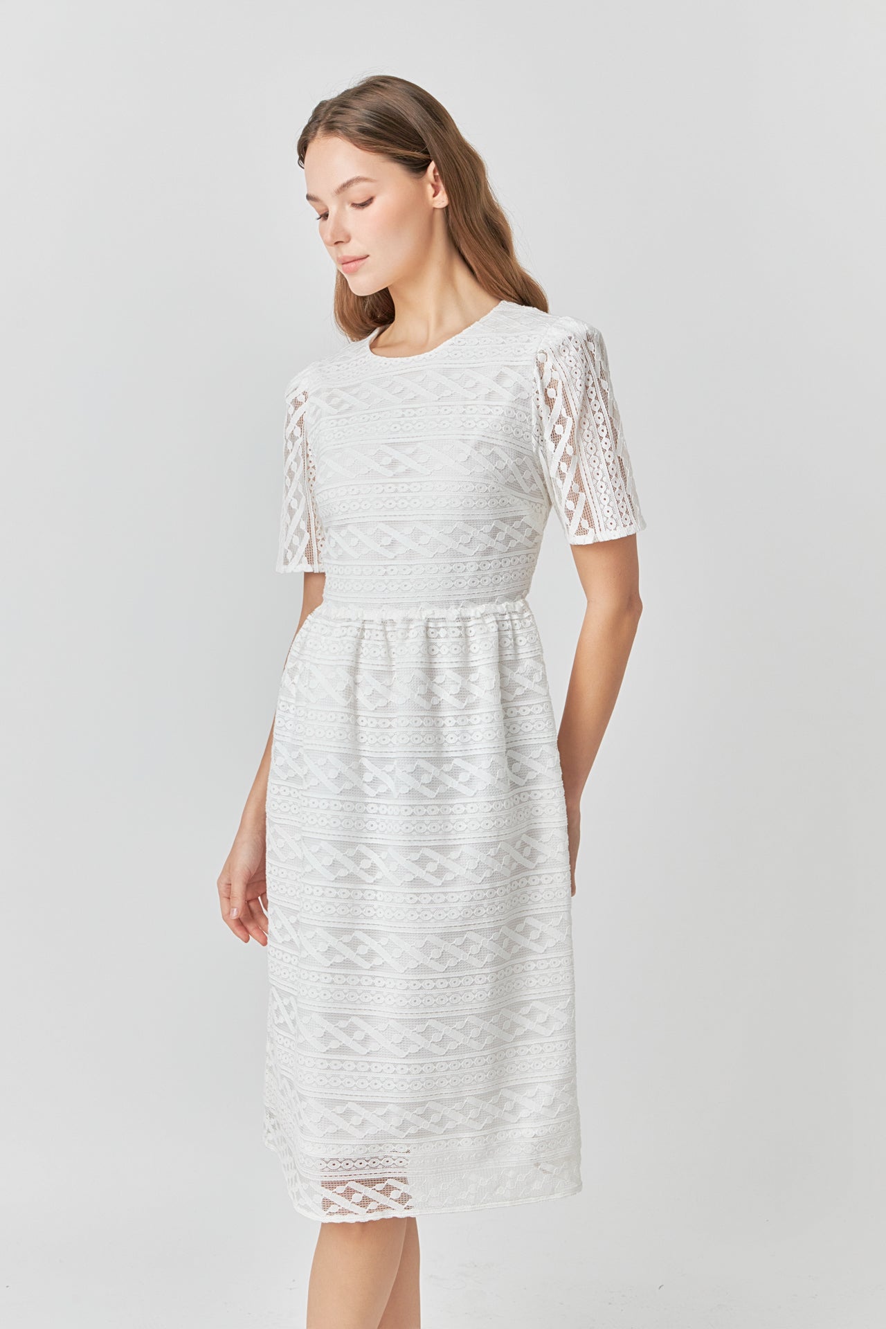 ENDLESS ROSE - Lace Midi Dress - DRESSES available at Objectrare