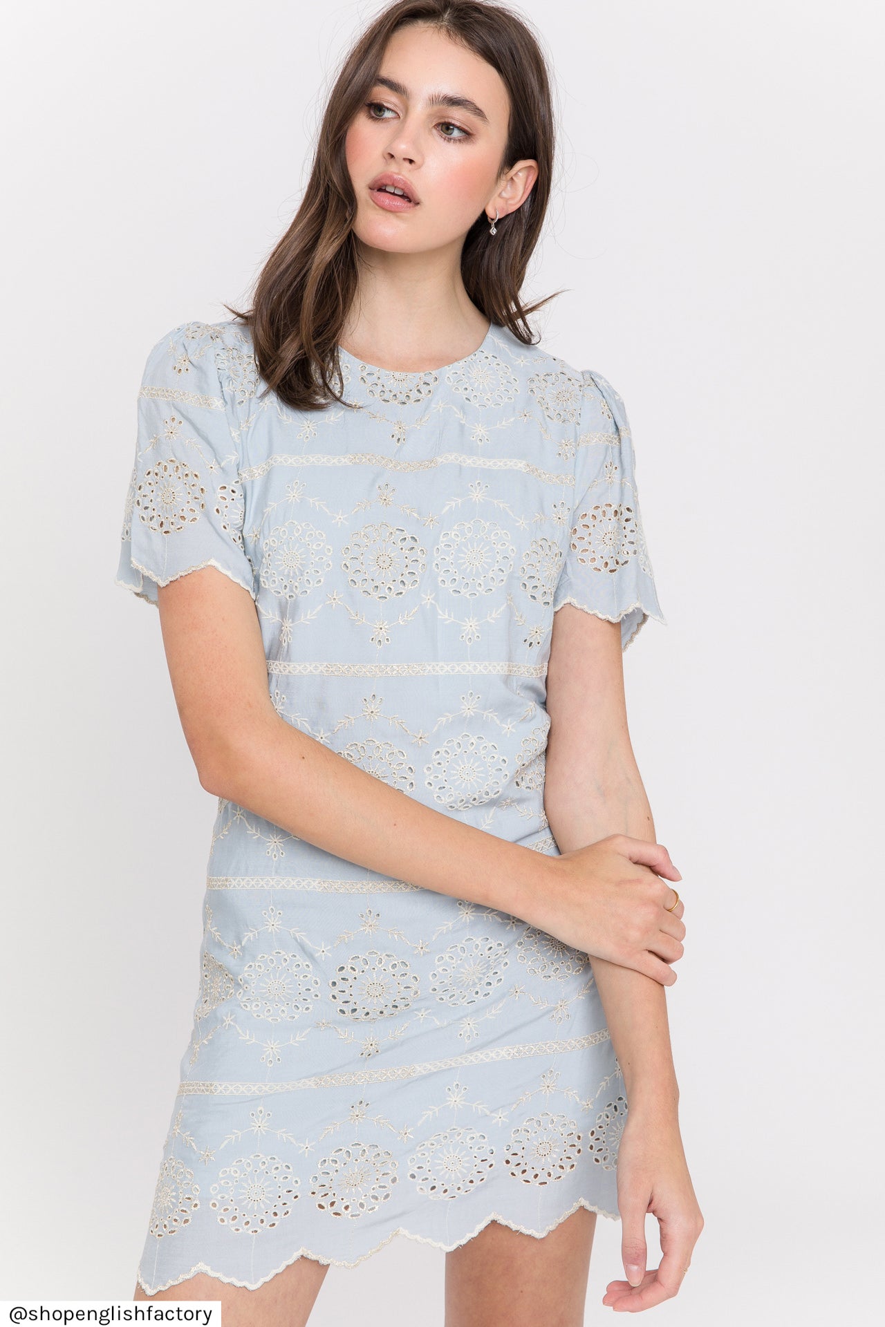 ENGLISH FACTORY - Lace Shift Dress - DRESSES available at Objectrare