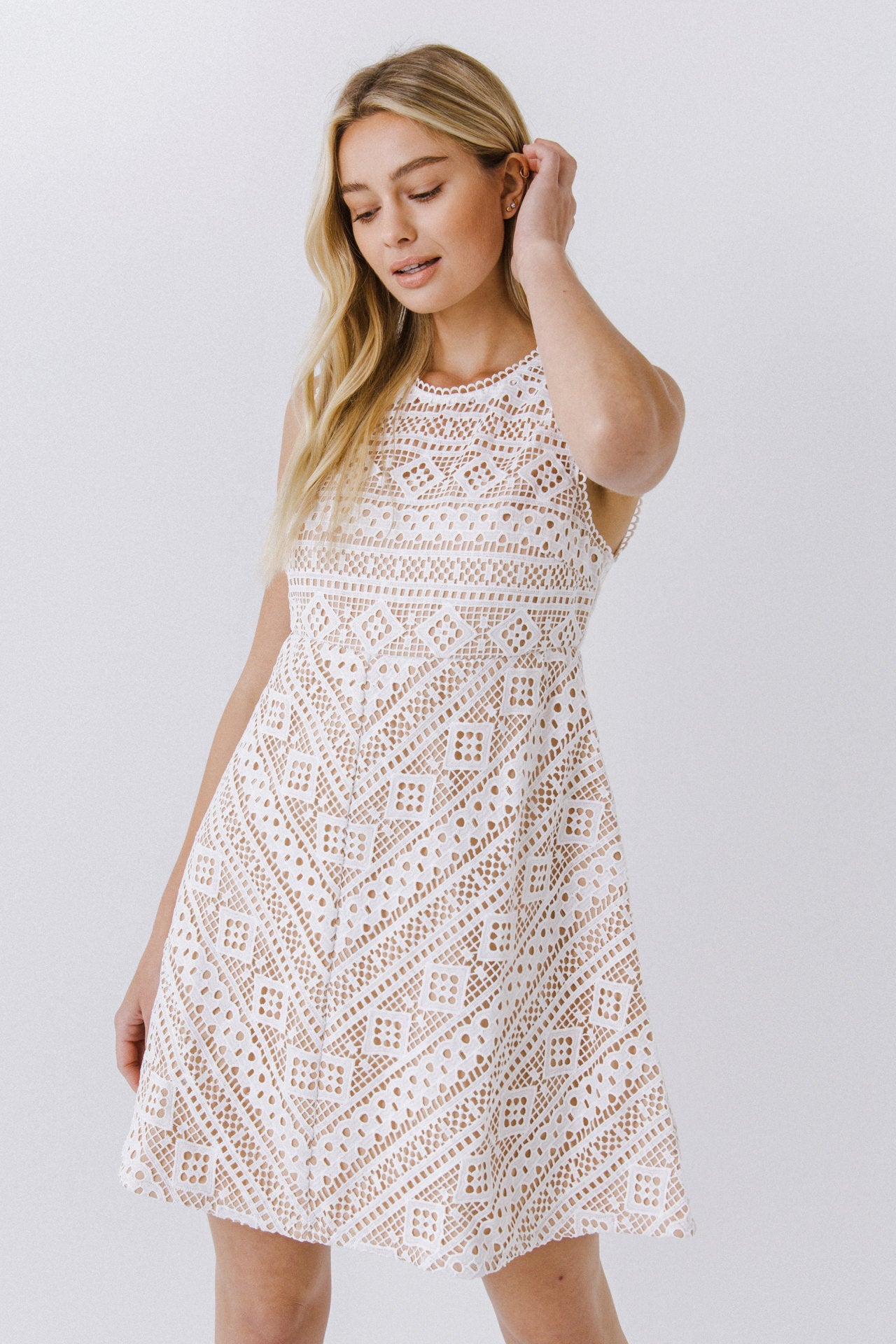 ENDLESS ROSE - Embroidery Mini Dress - DRESSES available at Objectrare