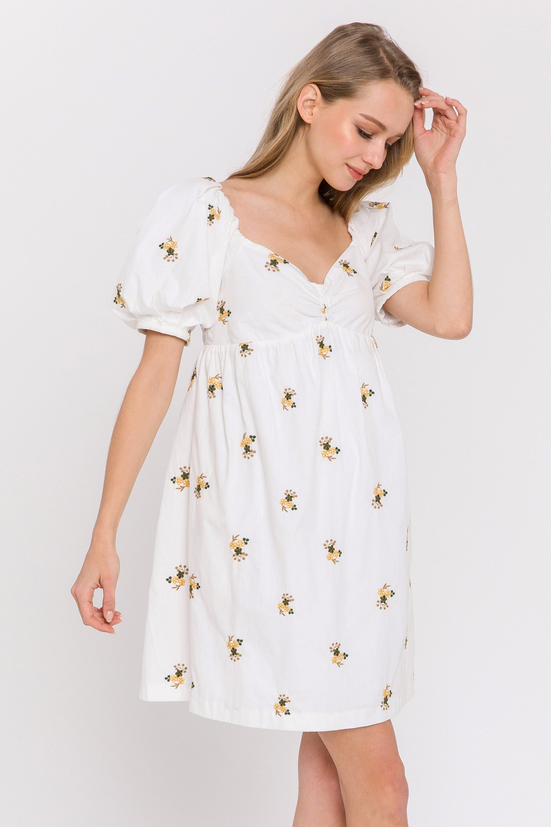 LA'VEN - Embroidery Mini Dress - DRESSES available at Objectrare