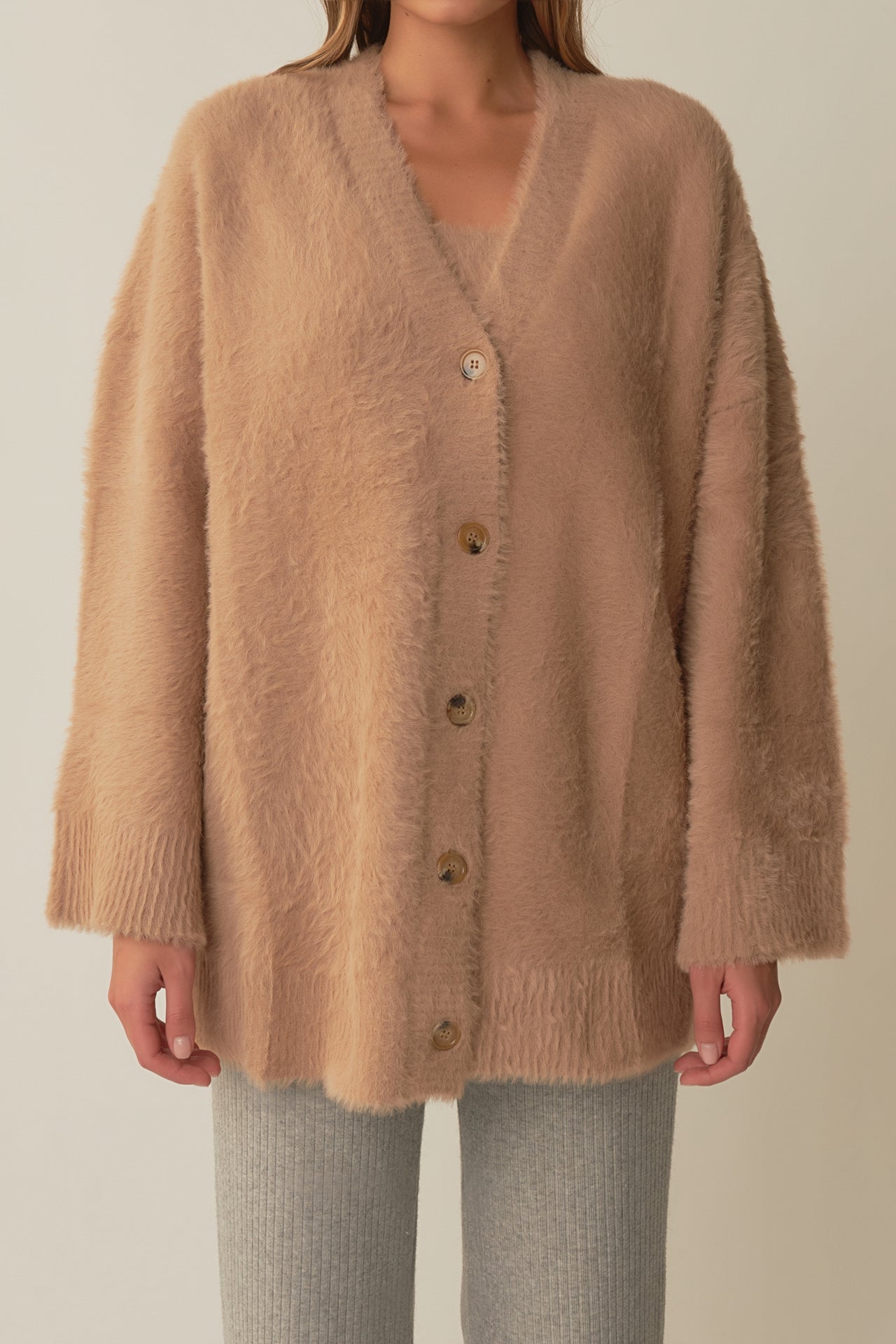 GREY LAB - Feather Plush Cardigan - CARDIGANS available at Objectrare