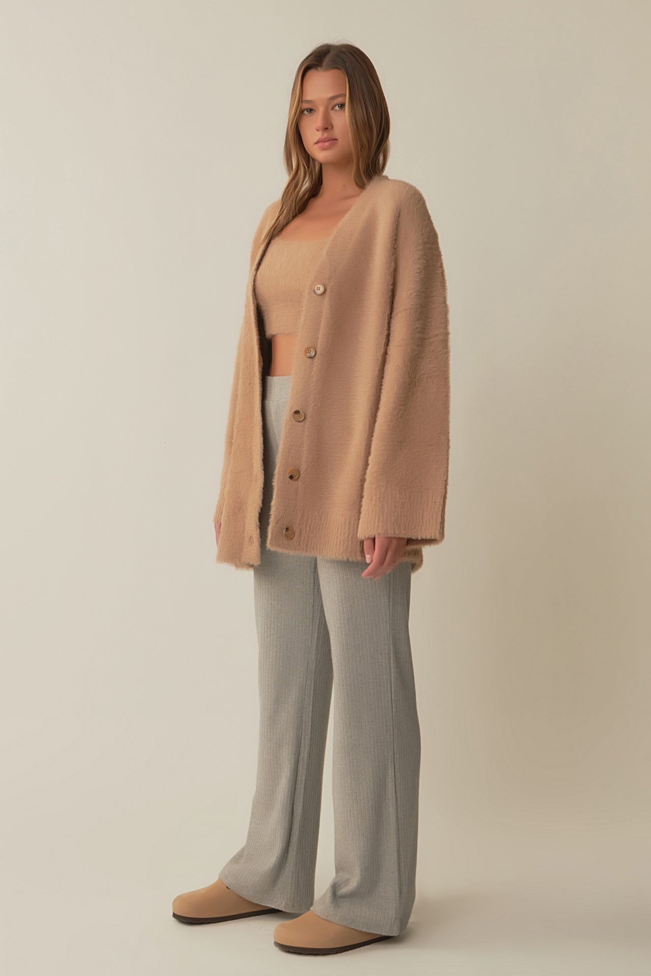 GREY LAB - Feather Plush Cardigan - CARDIGANS available at Objectrare
