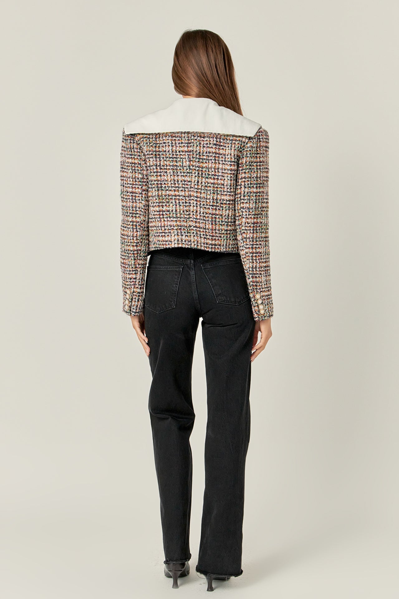 ENGLISH FACTORY - Tweed Jacket with Sailor Collar - JACKETS available at Objectrare