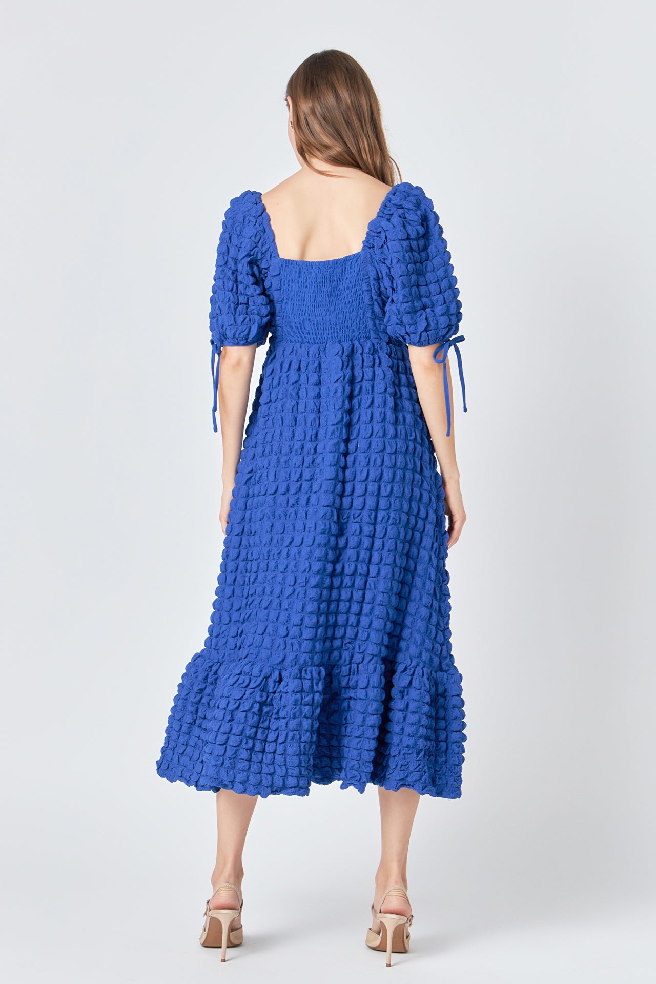 ENDLESS ROSE - Bubble Puff Sleeve Maxi Dress - DRESSES available at Objectrare