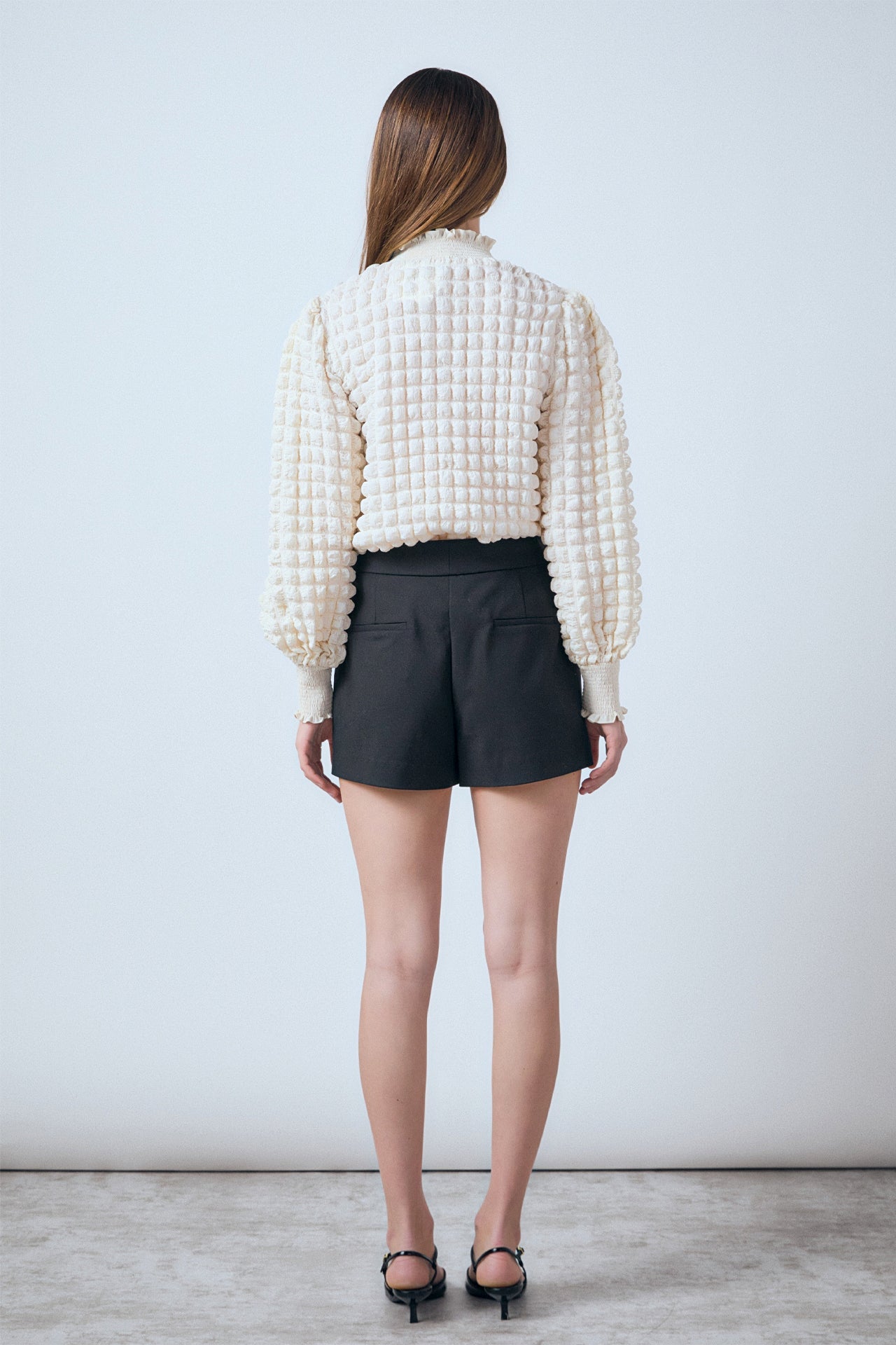 ENDLESS ROSE - Mock Neck Long-Sleeve Blouse - SHIRTS & BLOUSES available at Objectrare