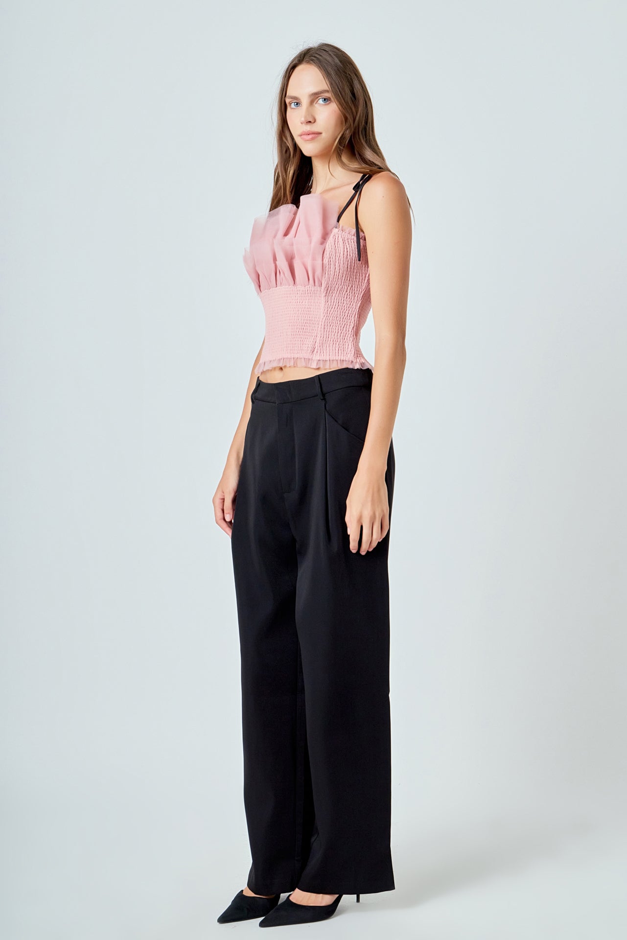 ENDLESS ROSE - Tulle Cropped Top - TOPS available at Objectrare