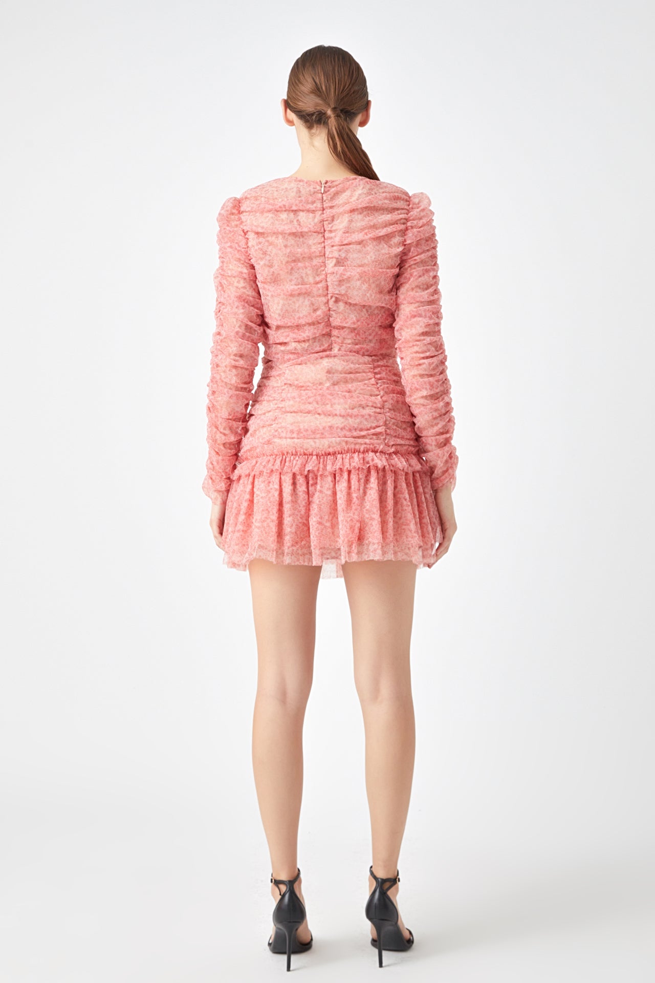 ENDLESS ROSE - Floral Tulle Long Sleeve Top - TOPS available at Objectrare